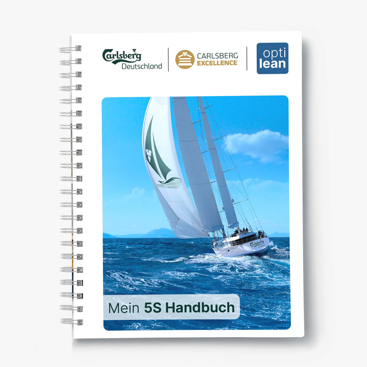 5S-Handbuch im Firmen CI mit individuellen Text