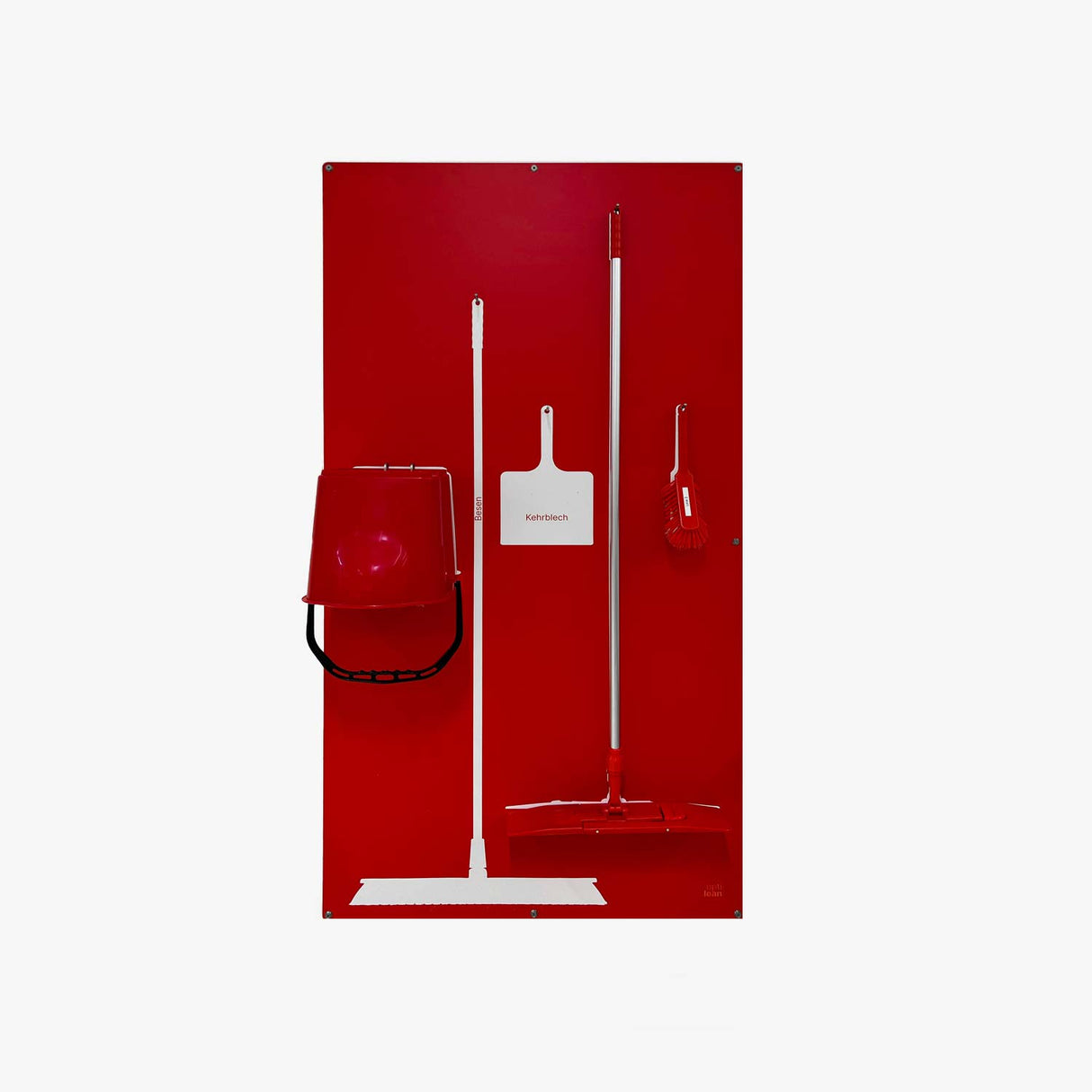 Schattenwand für Besen Rot