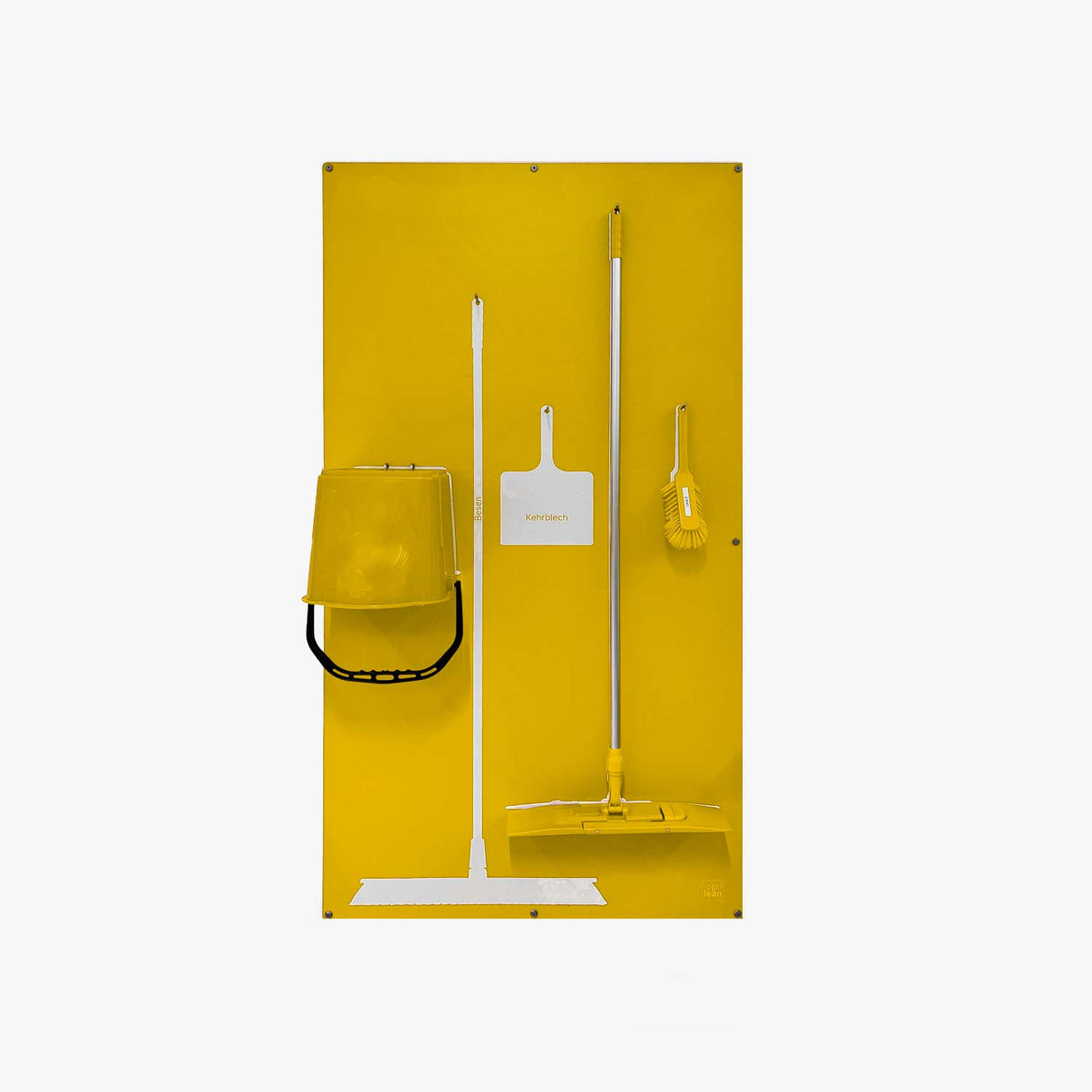 Schattenwand für Besen Gelb