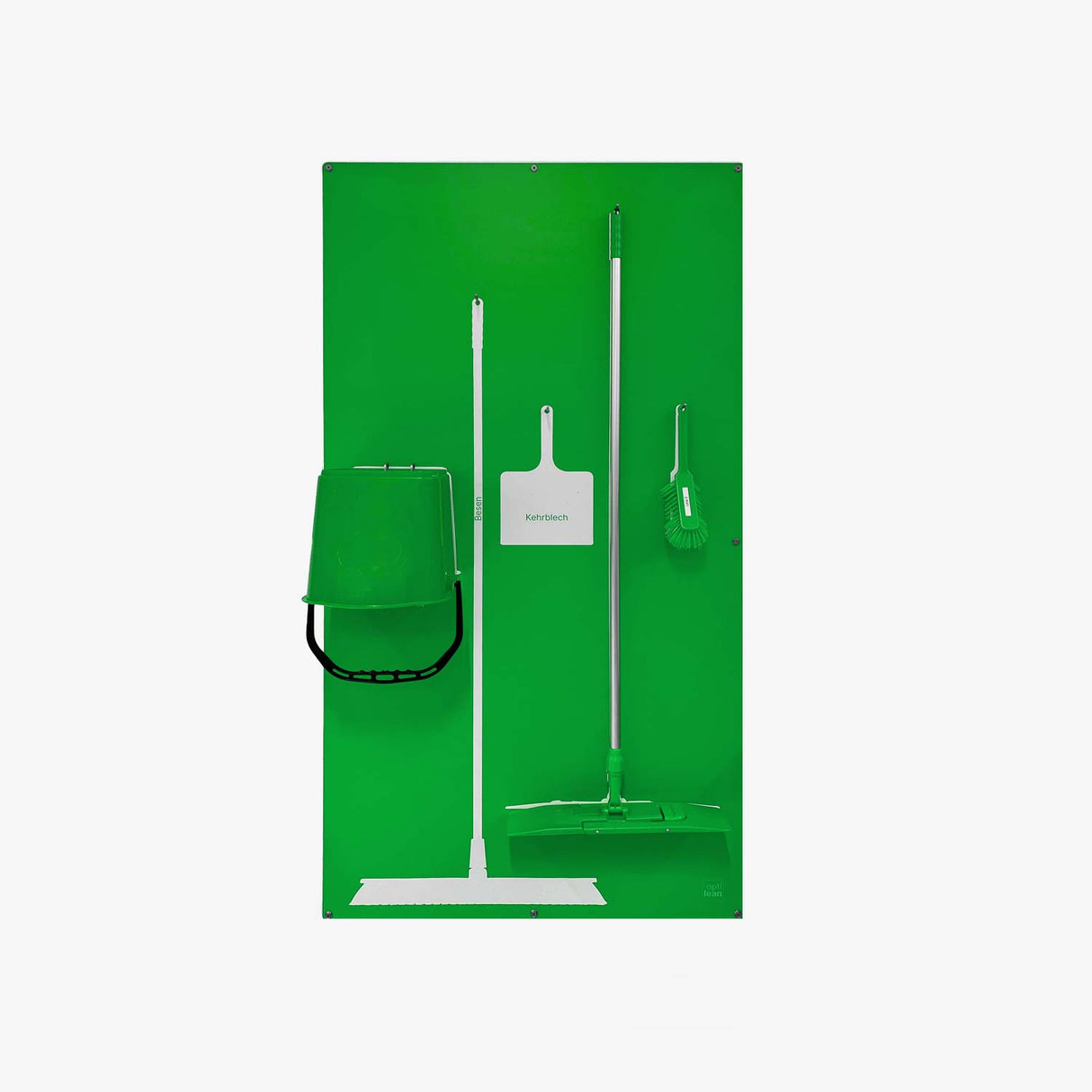 Schattenwand für Besen Grün