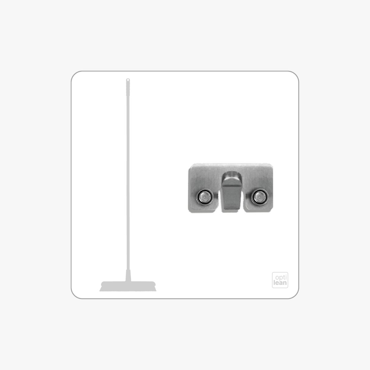Besen Halter Shadowboard – 5S Cleaning Station (Bo System) Weiß