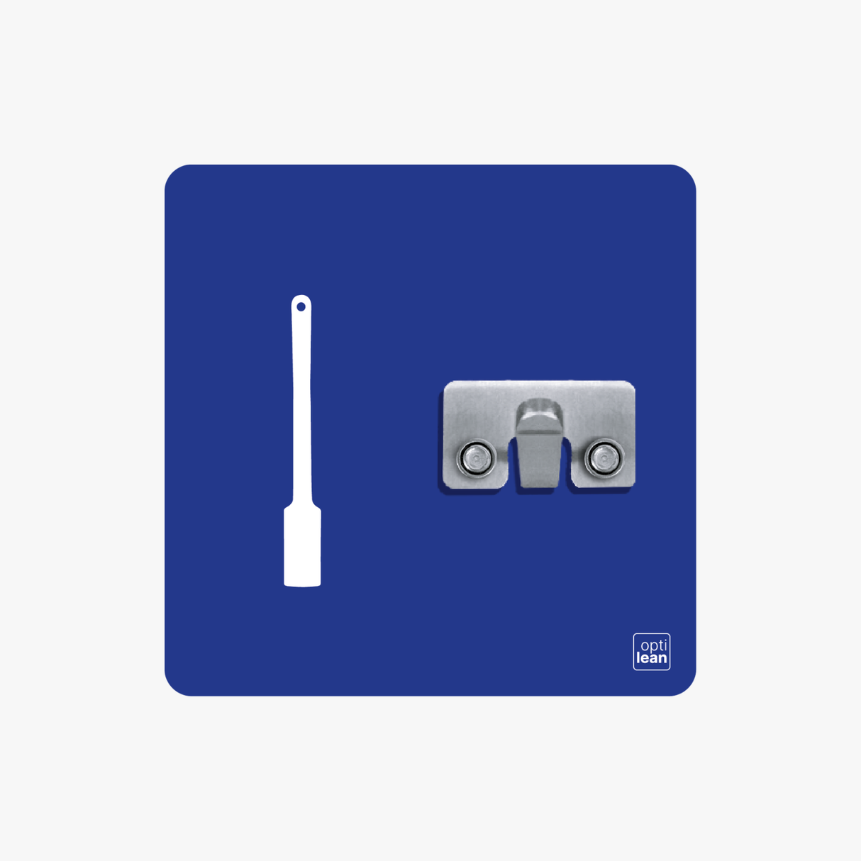 Handbürste lang Halter Shadowboard – 5S Cleaning Station (Bo System) Blau