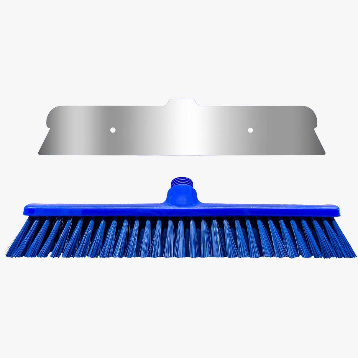 Besen 400mm Schatten Edelstahlschatten + Besen 400mm blau