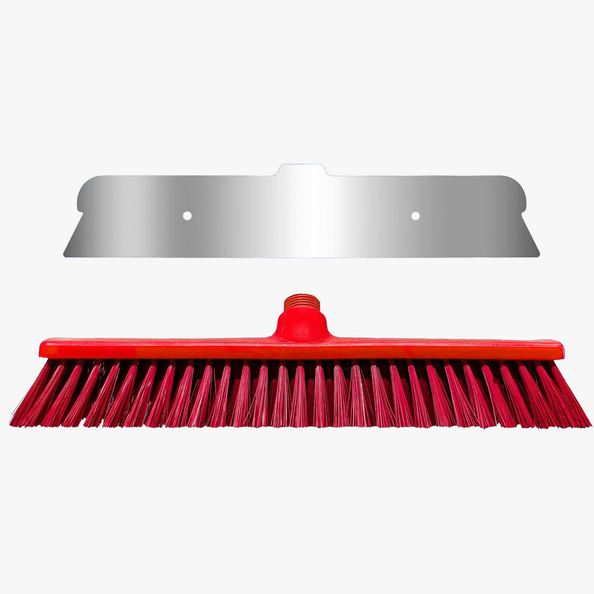 Besen 400mm Schatten Edelstahlschatten + Besen 400mm rot