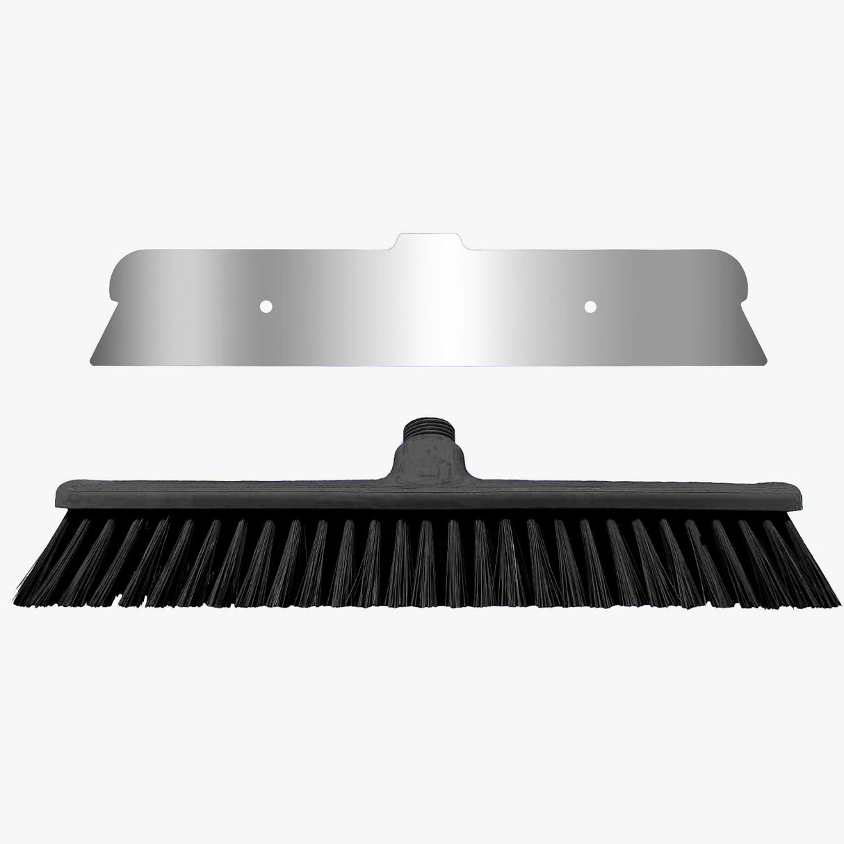 Besen 400mm Schatten Edelstahlschatten + Besen 400mm schwarz
