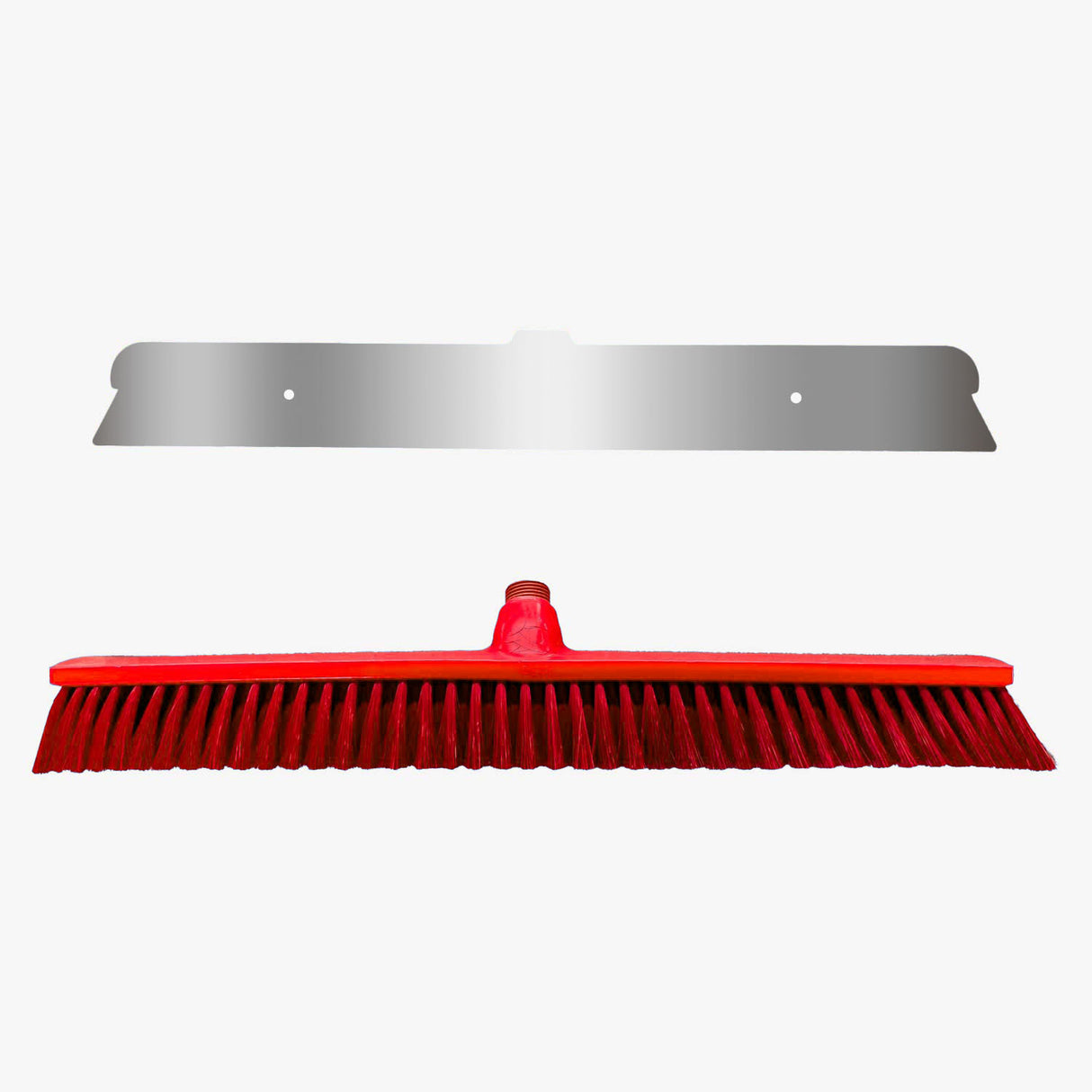 Besen 600mm Schatten Edelstahlschatten + Besen 600mm rot