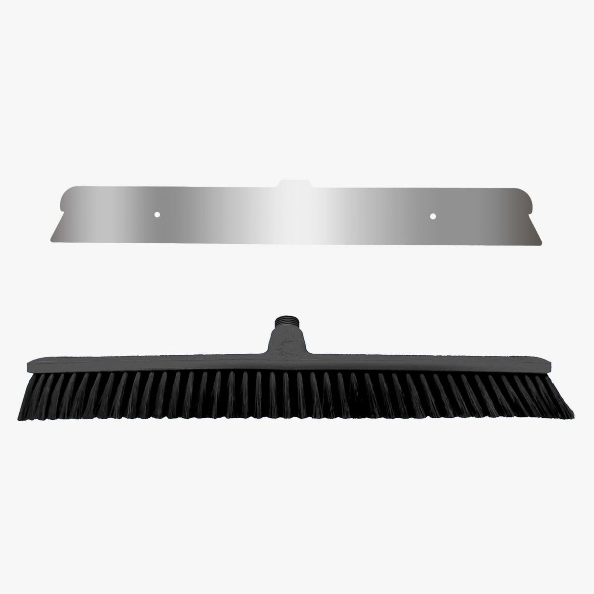 Besen 600mm Schatten Edelstahlschatten + Besen 600mm schwarz