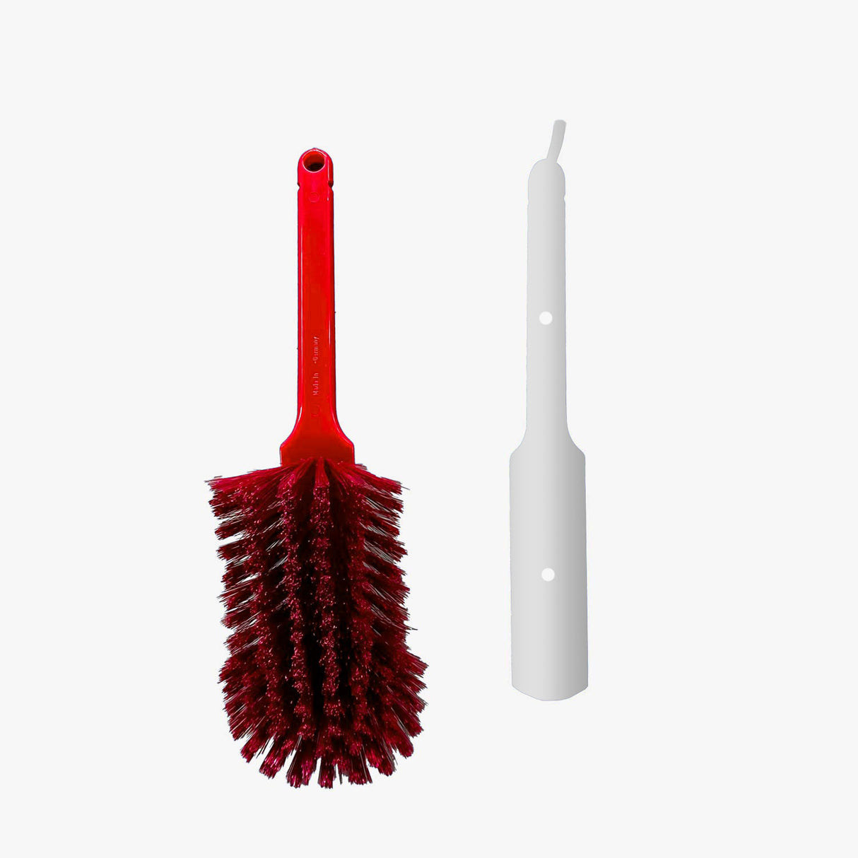 Handfeger HACCP Schatten Edelstahlschatten + Handfeger rot