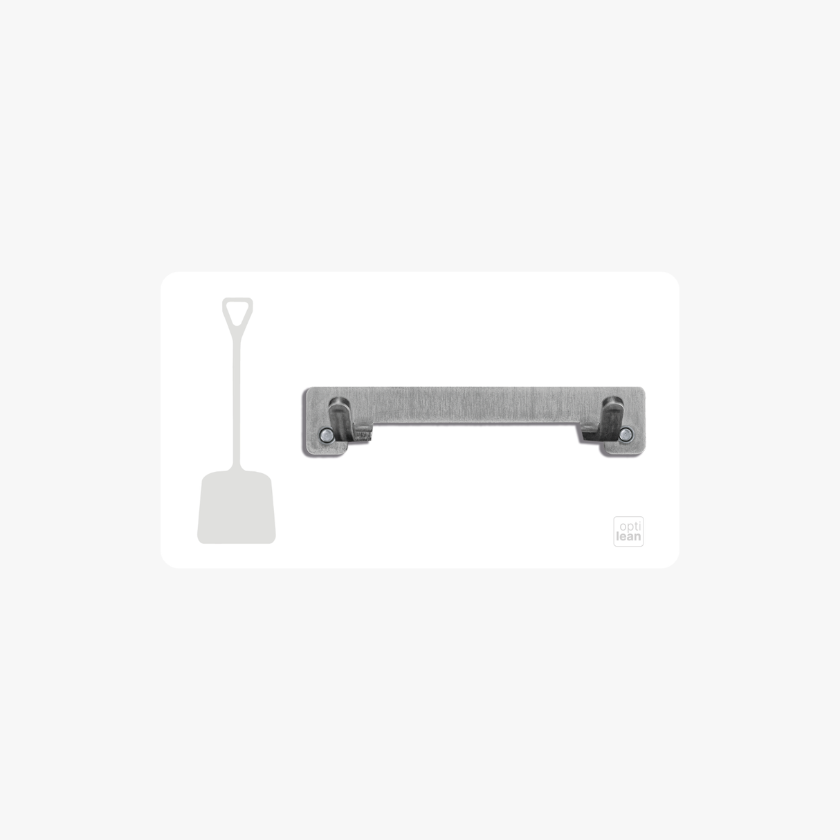 Schaufel Halter Shadowboard – 5S Cleaning Station (Bo System) Weiß