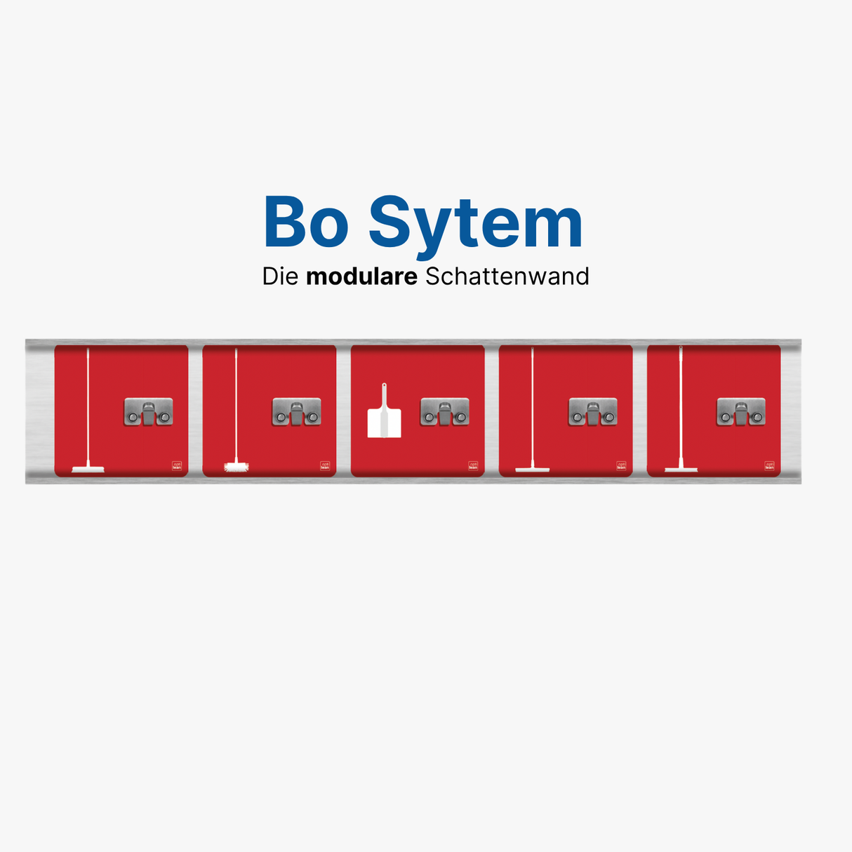 Edelstahlschiene für Shadowboard – 5S Cleaning Station (Bo System)