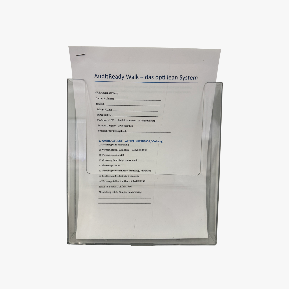 Zettel Box für Schattenwand