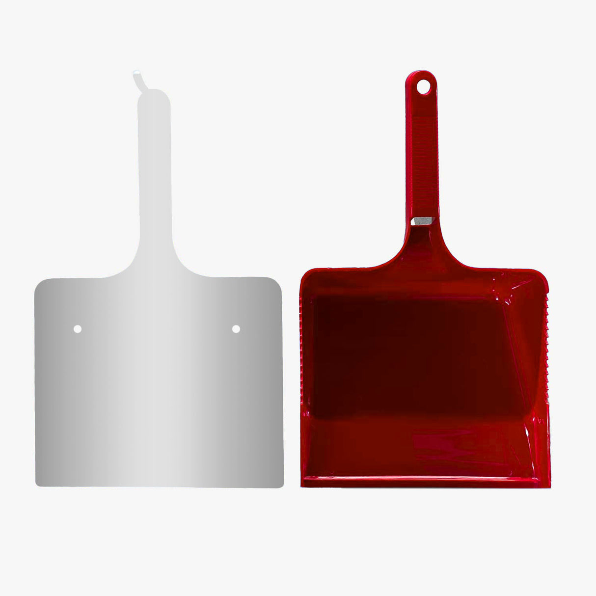 Kehrblech HACCP Schatten Edelstahlschatten + Kehrblech klein rot