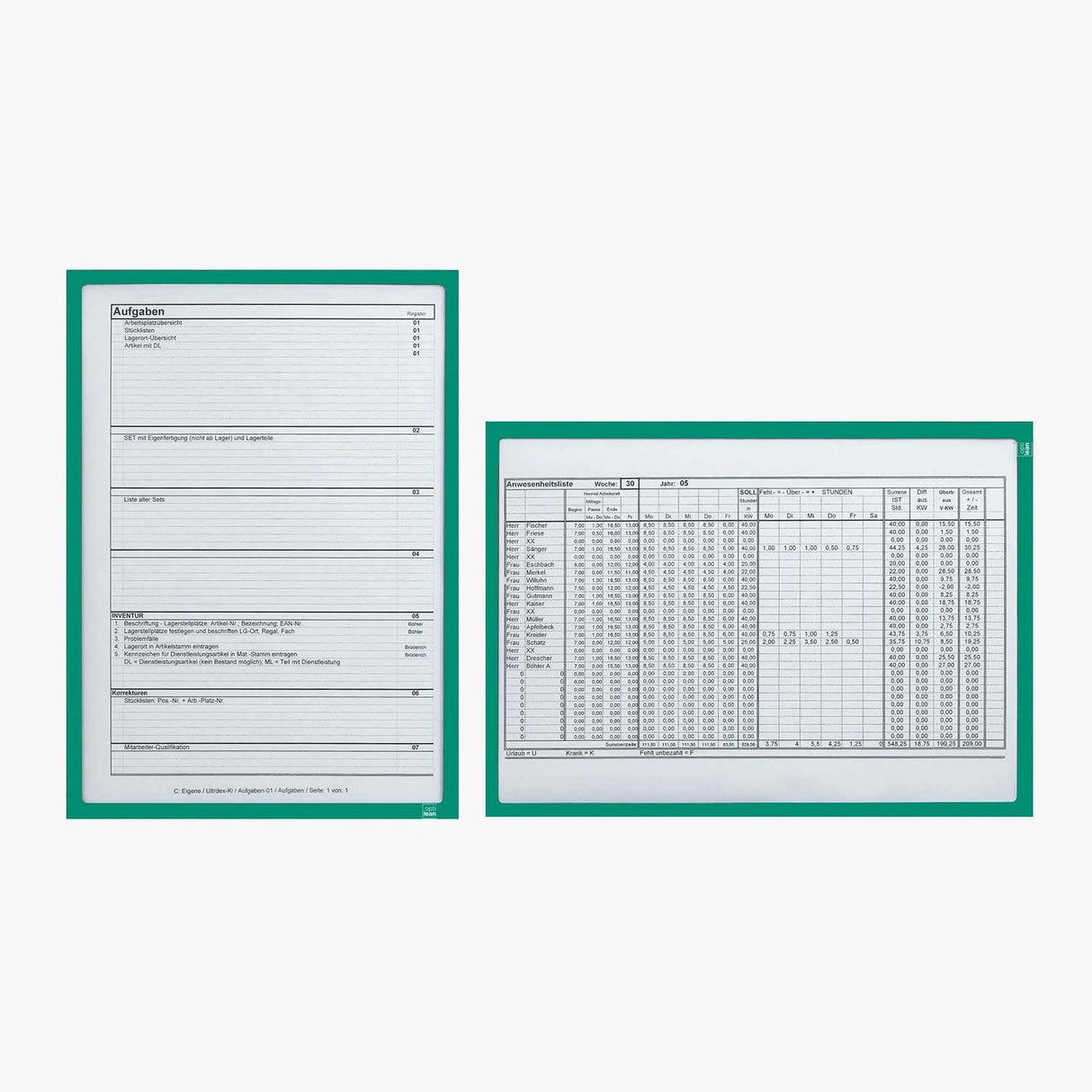 Infotaschen mit Magnet