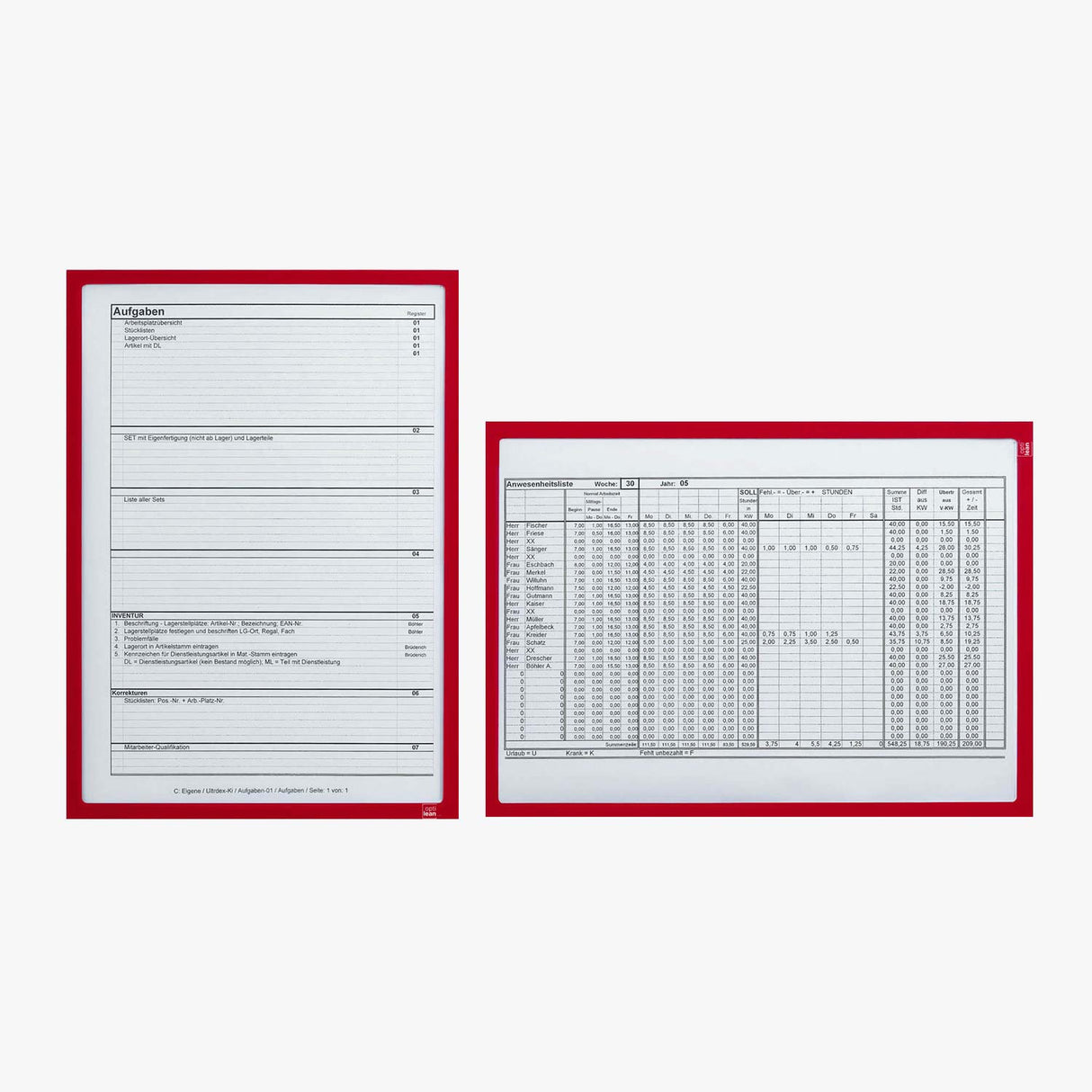 Infotaschen mit Magnet