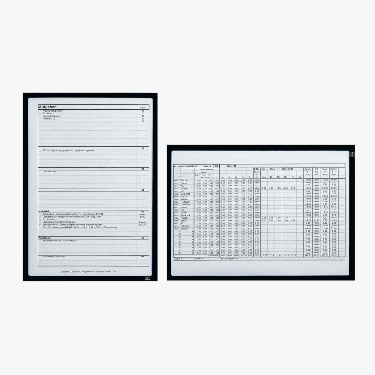 Infotaschen mit Magnet