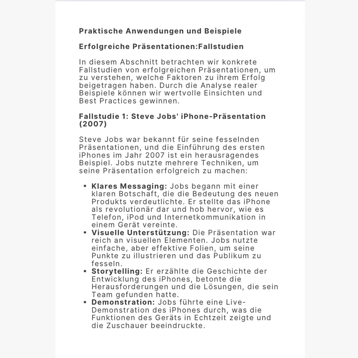 E- Book Die Kunst der Präsentation