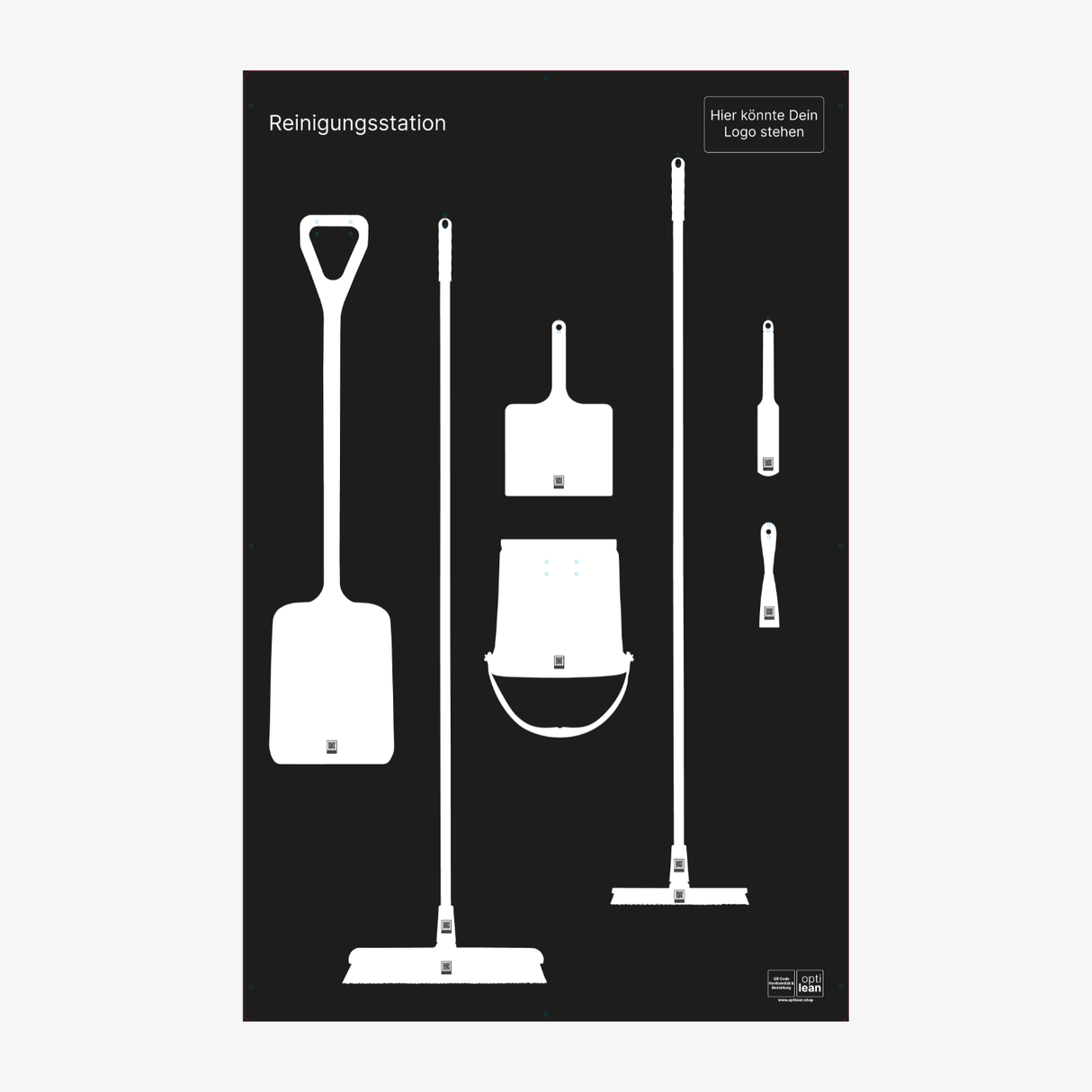 Reinigungsboard (Schattenwand) Schwarz