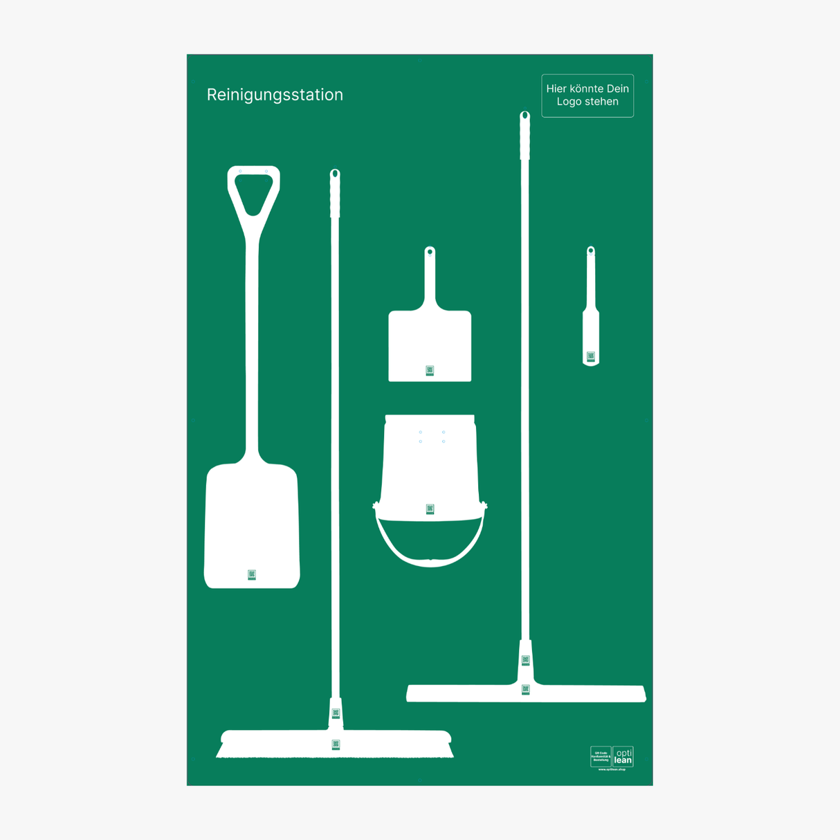 Schattenwand für Hygienebereiche in der Produktion Grün Schattenwand ohne Reinigungsgeräte