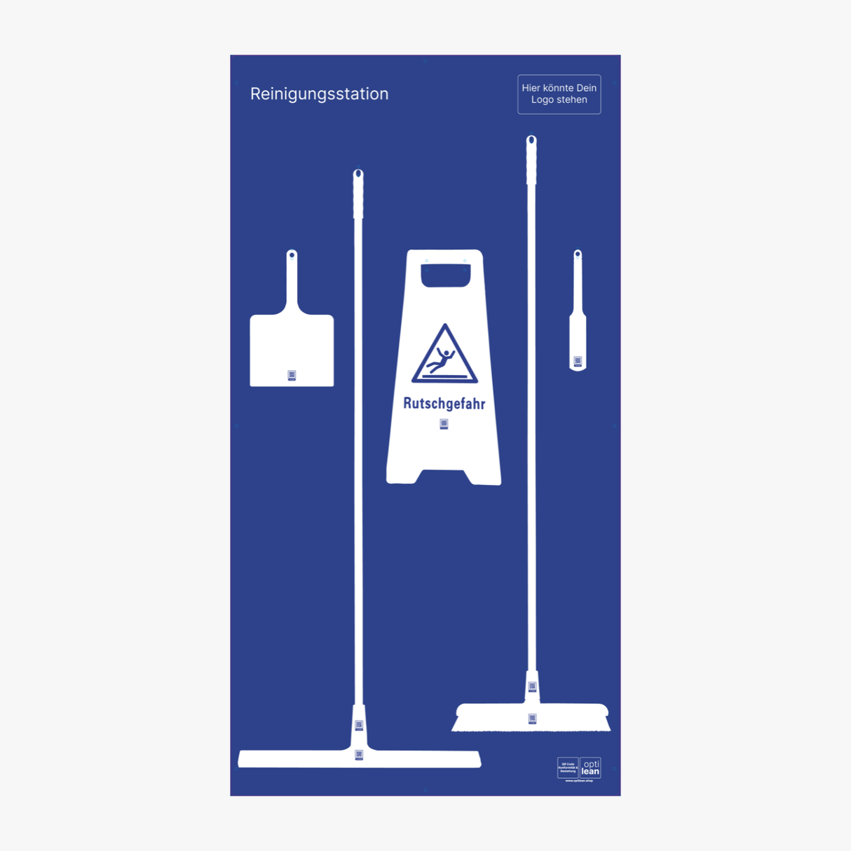 Reinigungsboard für Industrielle Anwendungen Blau Schattenwand ohne Reinigungsgeräte