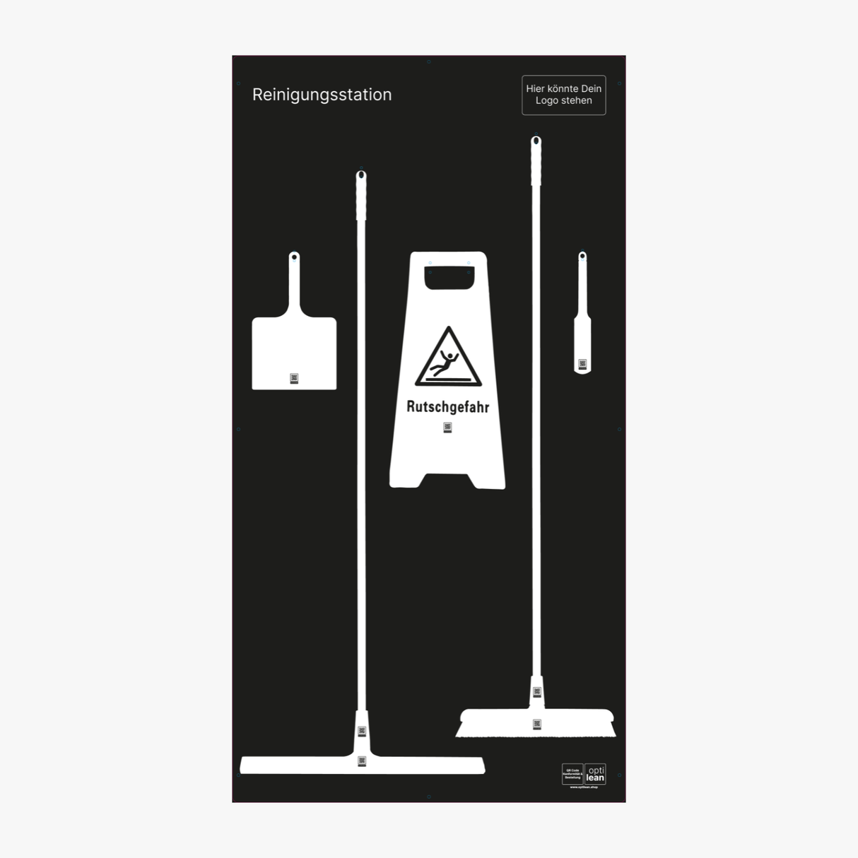 Reinigungsboard für Industrielle Anwendungen Schwarz Schattenwand ohne Reinigungsgeräte