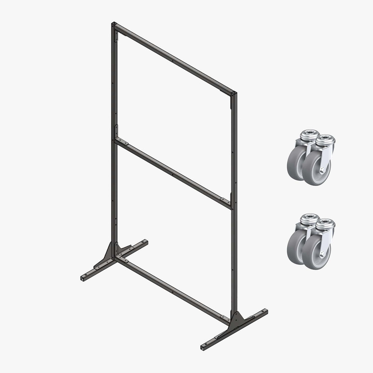 Rollwagen für Schattenwand 1210x1900mm für Reinigungswand