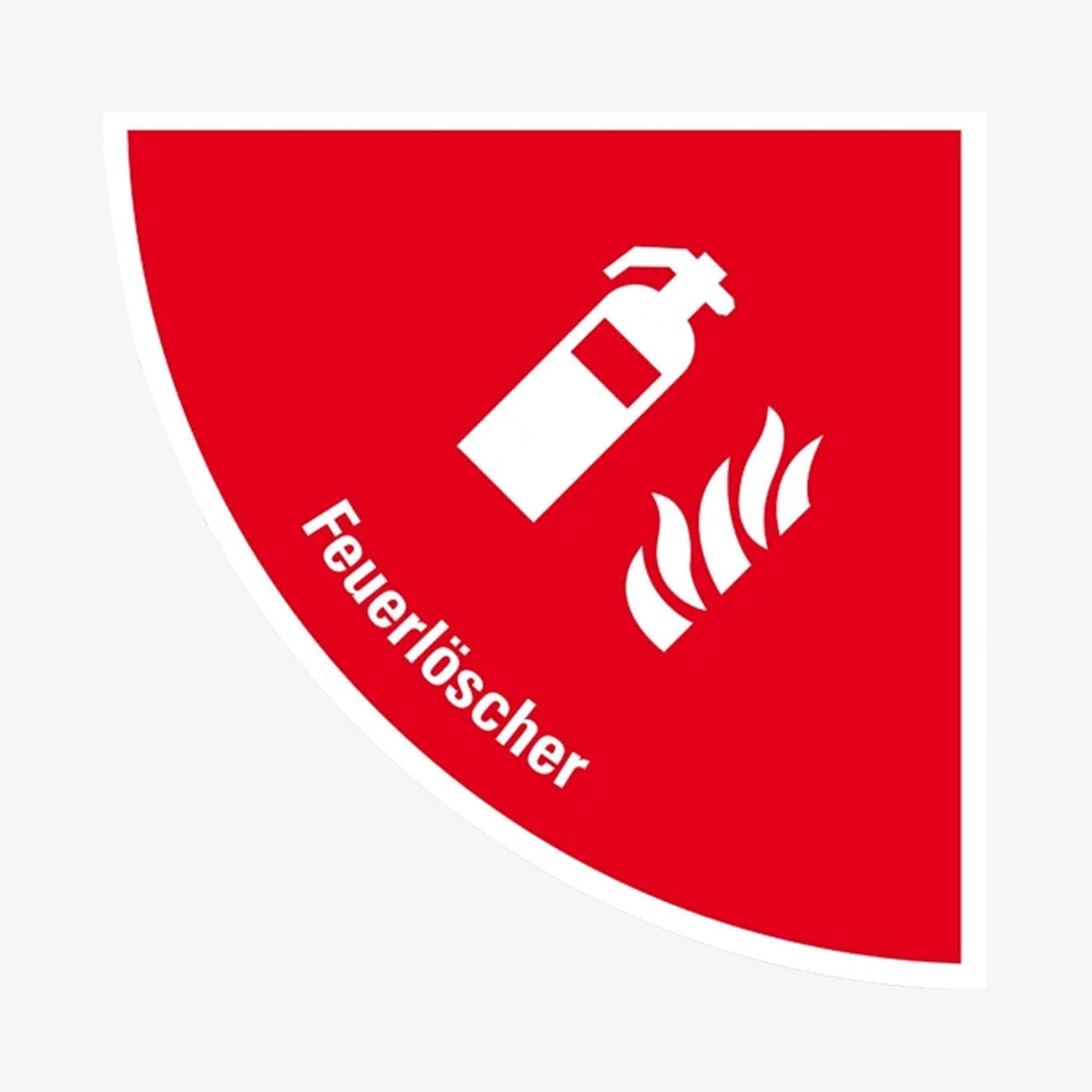 Eckenaufkleber Feuerlöscher