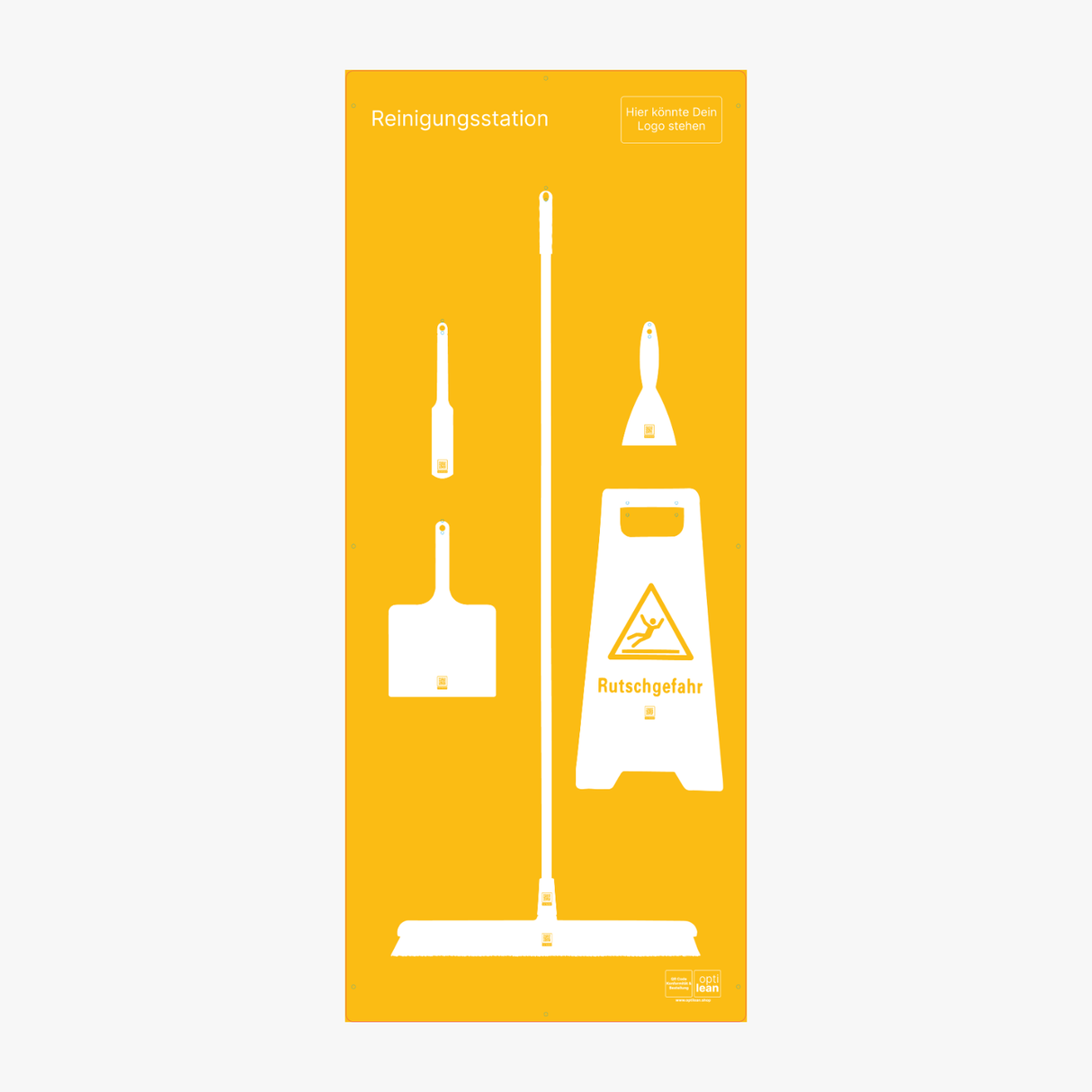 Shadowboard für Reinigungsgeräte (Schattenwand) Gelb Schattenwand ohne Reinigungsgeräte
