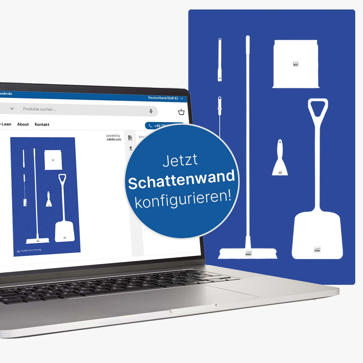 Schattenwand 1150mm x 1900mm zum Konfigurieren