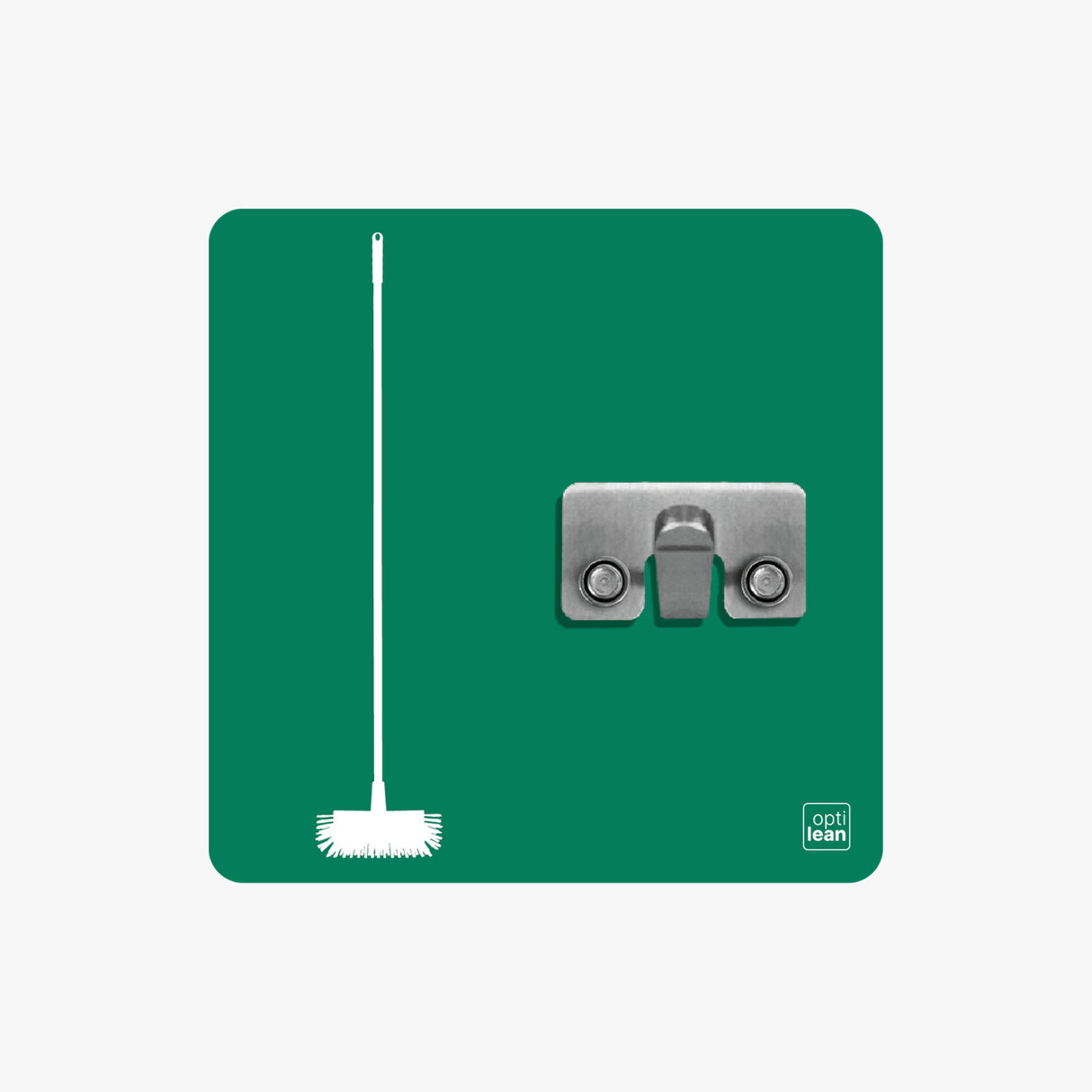 Eckenschrubber Halter Shadowboard – 5S Cleaning Station (Bo System) Grün