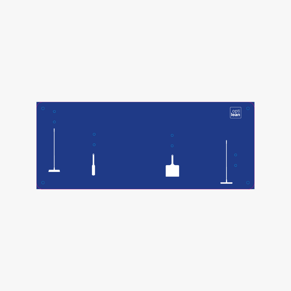 Schattenwand Klemmleiste blau Schattenwand ohne Reinigungsgeräte