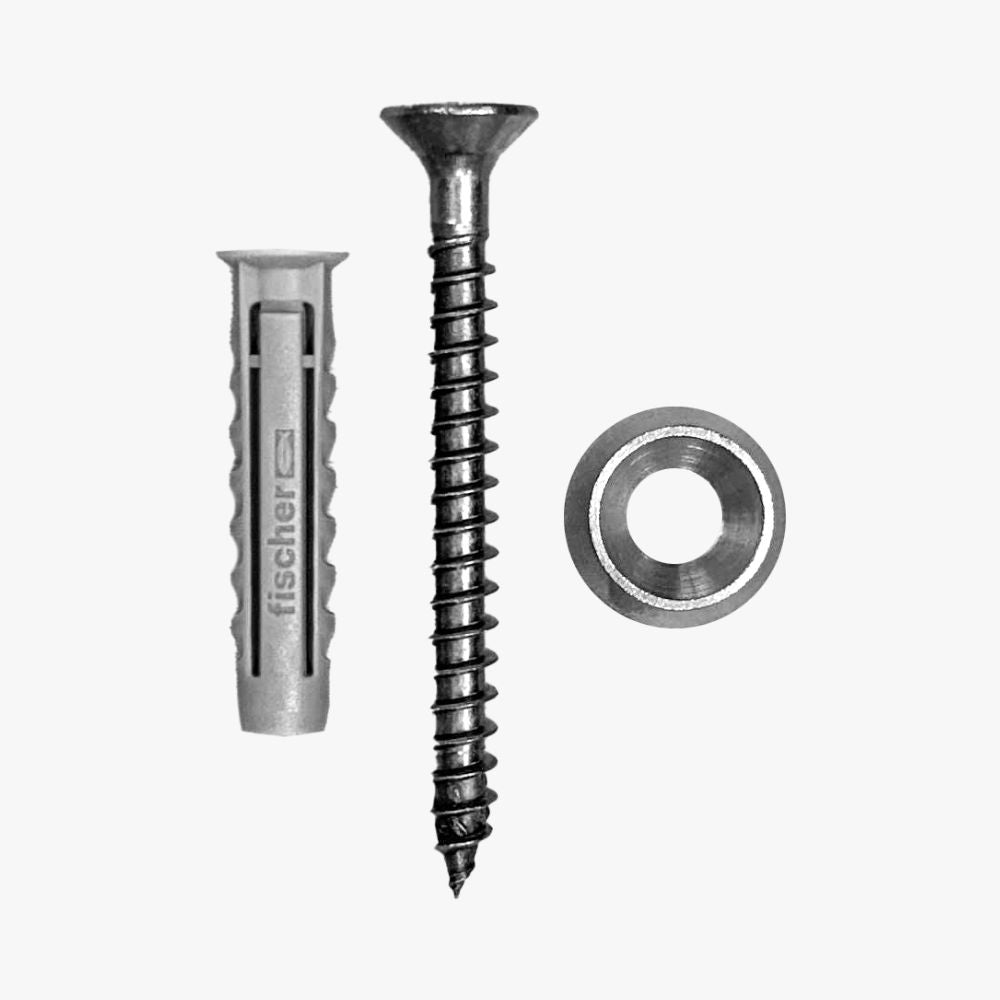 Schrauben und Dübel Set für eine Schattenwand