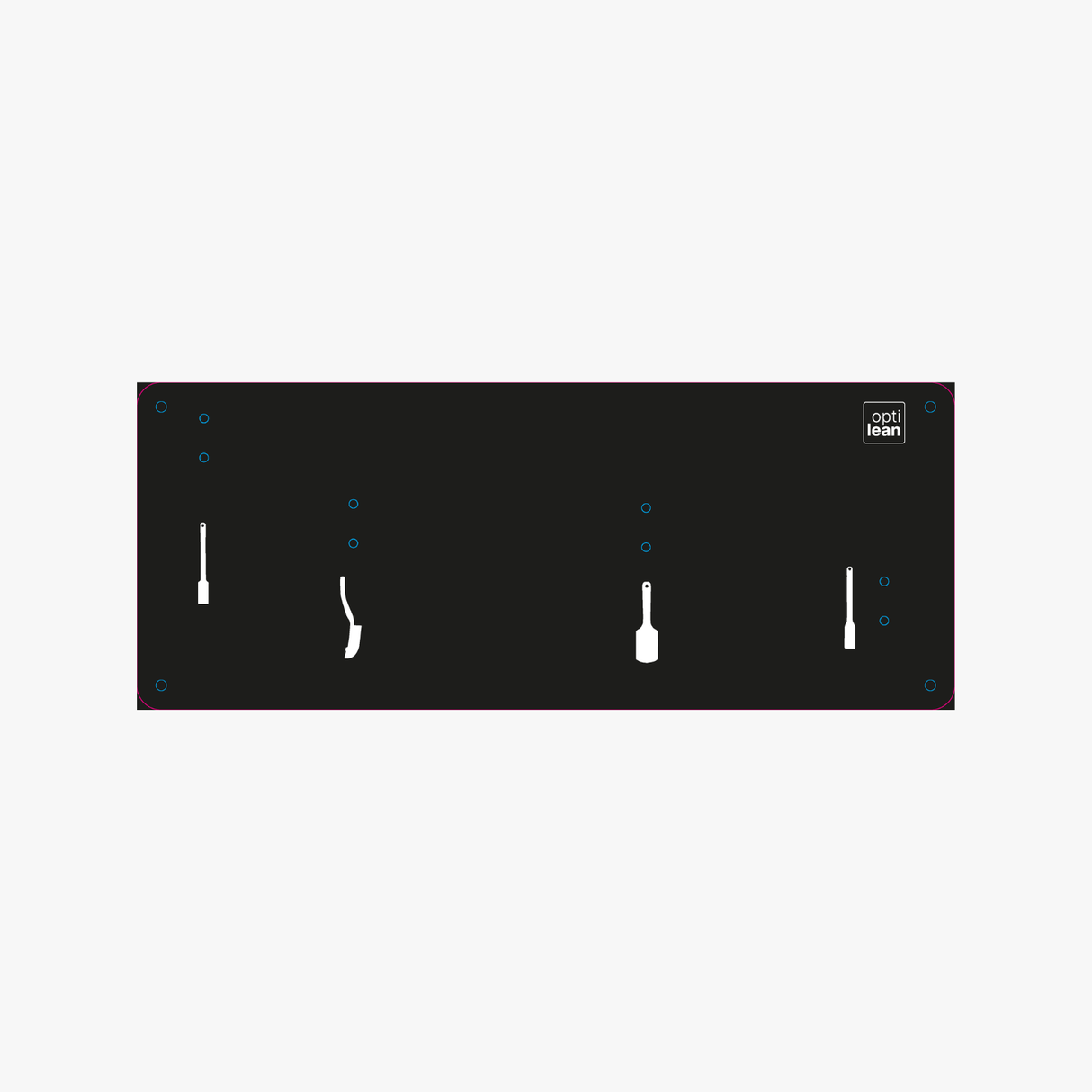 Shadow Board (Schattenwand, Klemmleiste) Schwarz Ohne Reinigungsgeräte