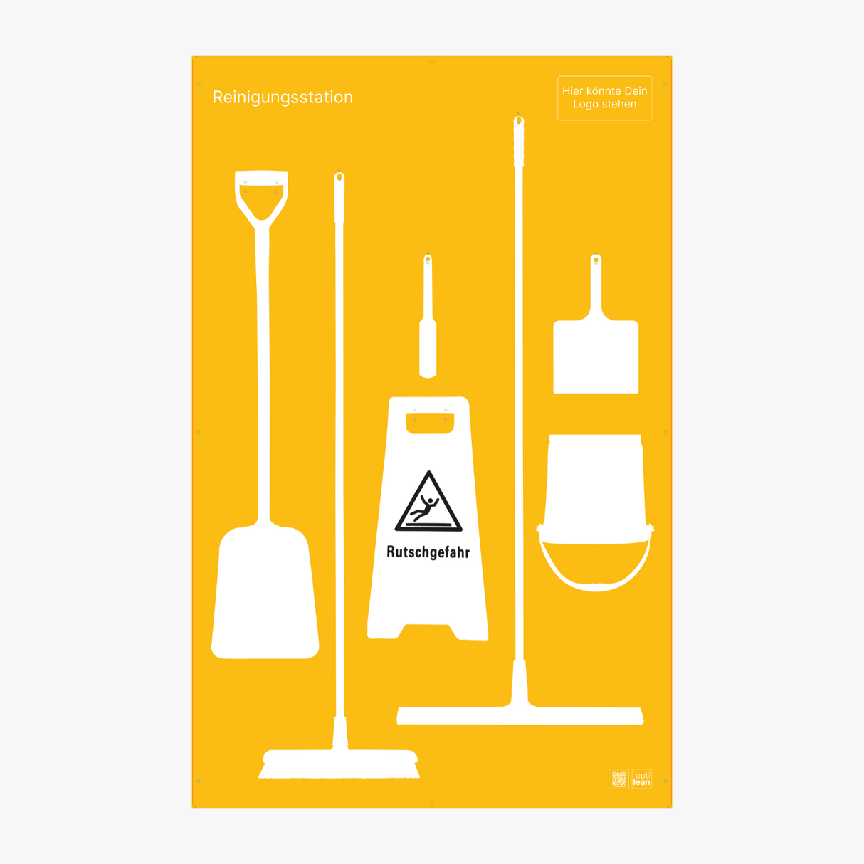 Lean Board (Schattenwand) Gelb Schattenwand ohne Reinigungsgeräte