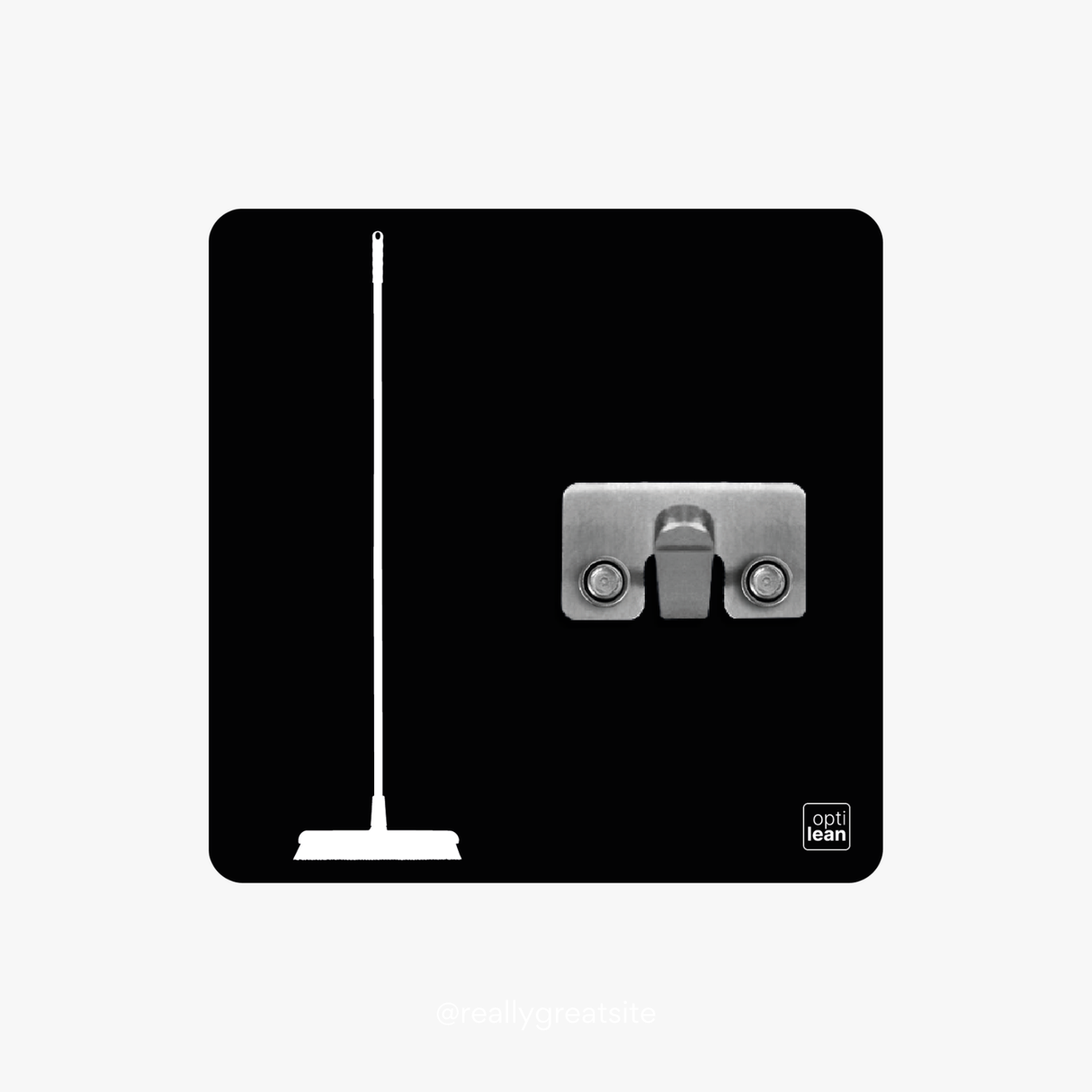 Besen Halter Shadowboard – 5S Cleaning Station (Bo System) Schwarz