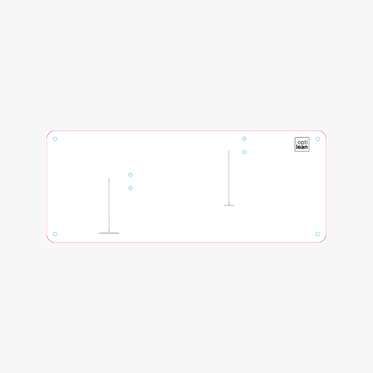 Shadowboard (Schattenwand, Klemmleiste) Weiß Ohne Reinigungsgeräte