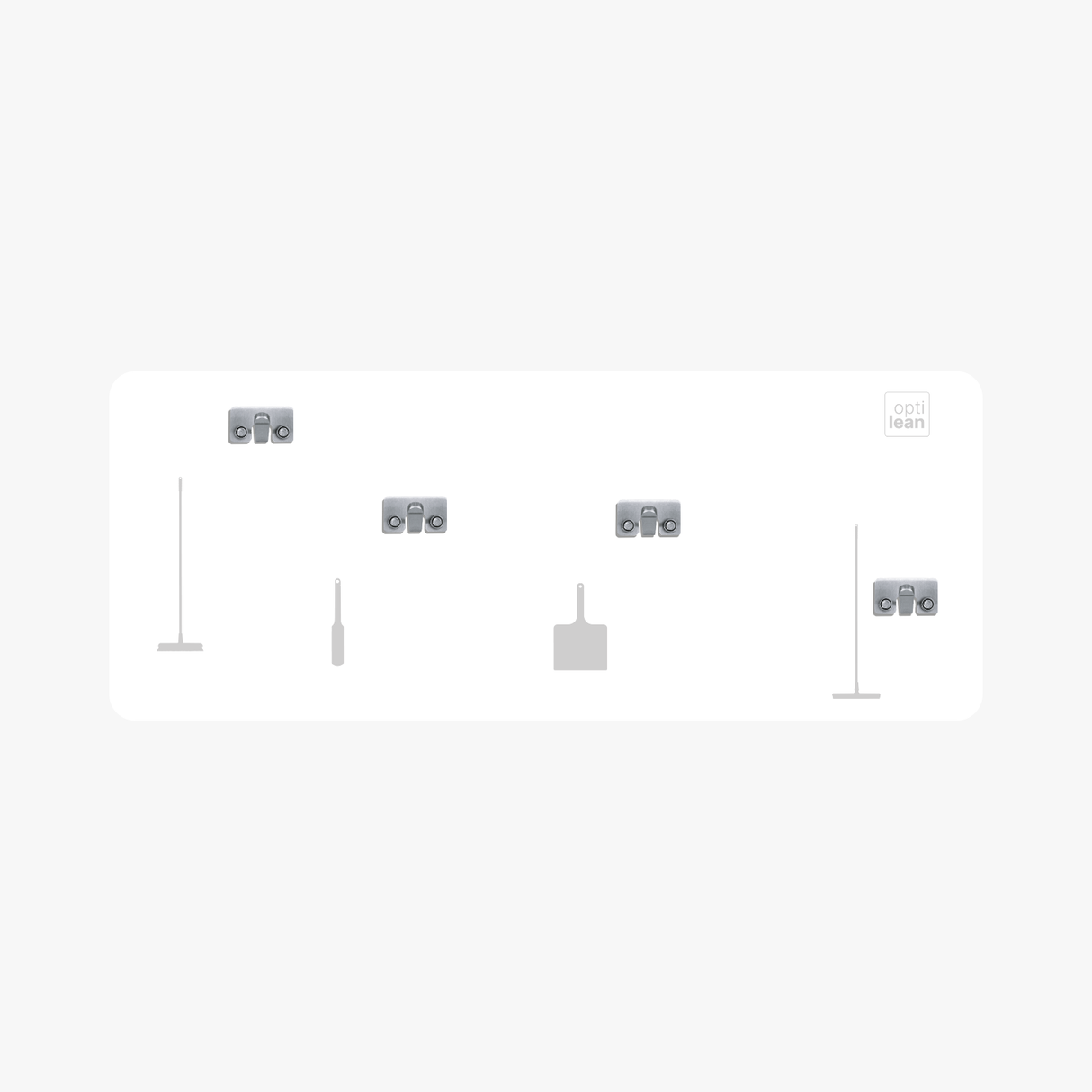 Schattenwand Klemmleiste weiß