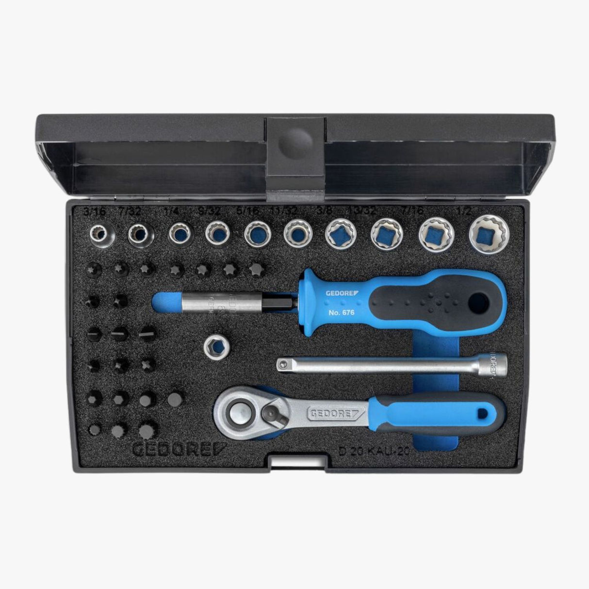 GEDORE Steckschlüssel-Satz 1/4" 37-teilig UD-IN-IS-PH-PZ-TX