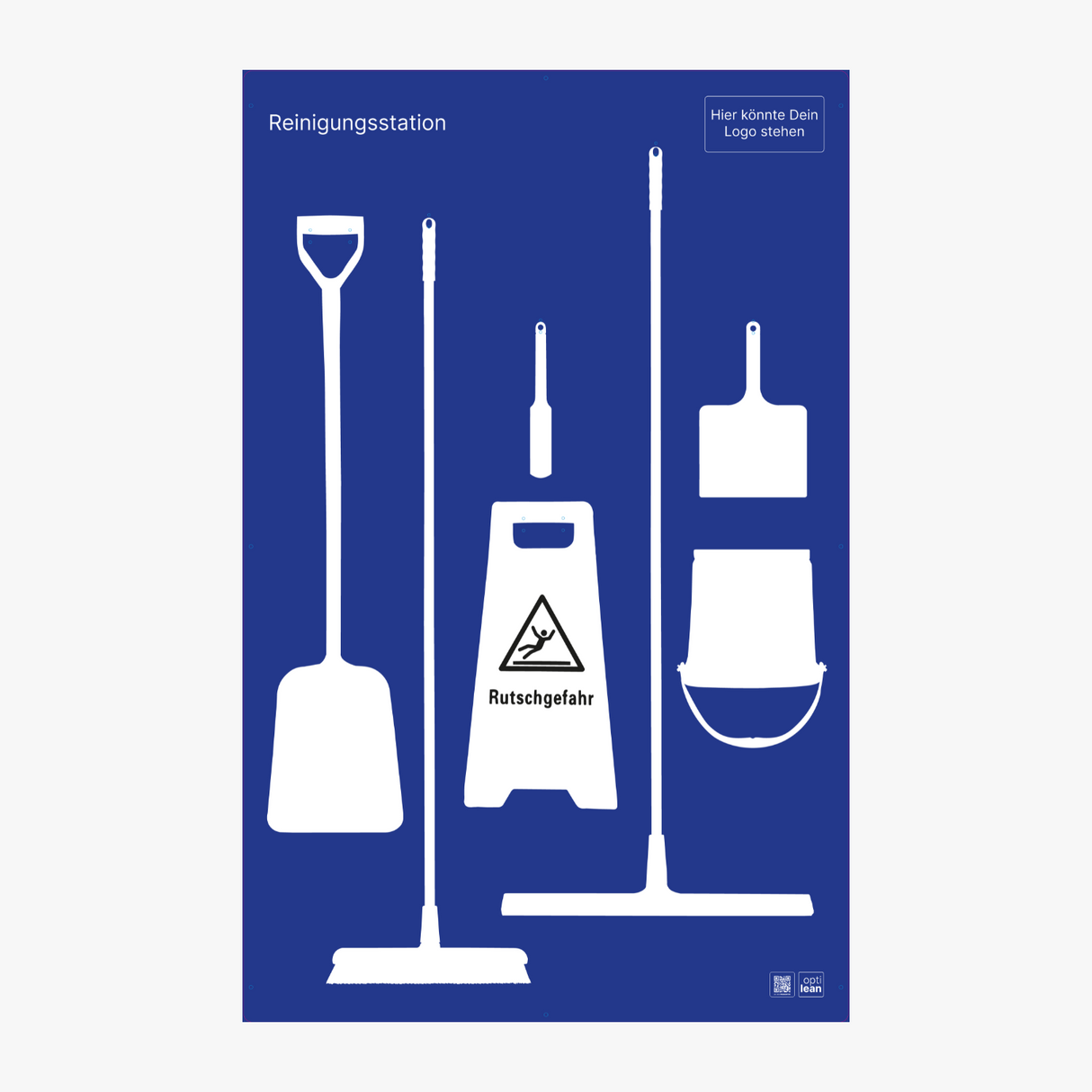 Lean Board (Schattenwand) Blau Schattenwand ohne Reinigungsgeräte