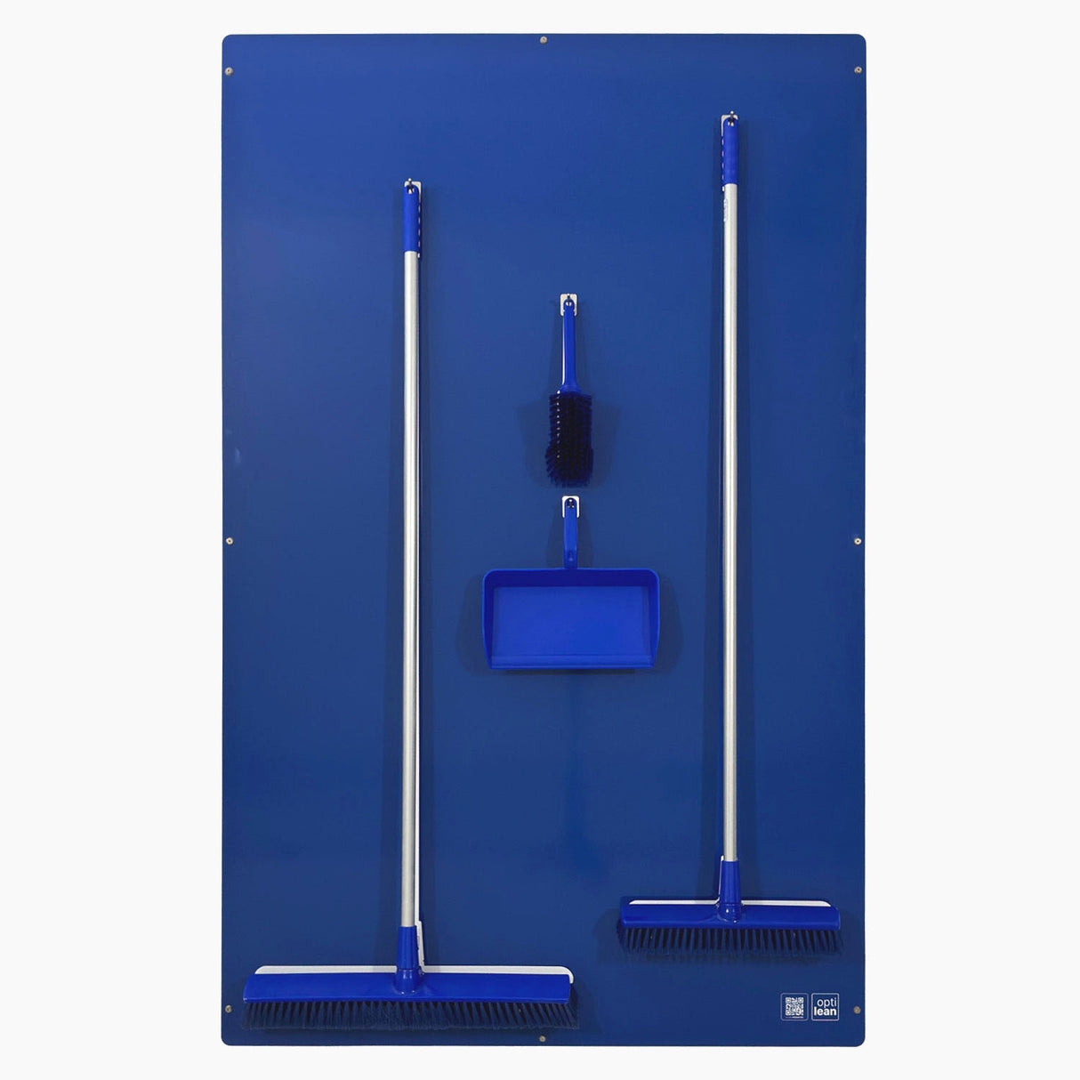 Schattenbrett zur Aufbewahrung von Reinigungsutensilien (1210x1900mm) Blau Schattenwand mit Reinigungsgeräte Schattenwand