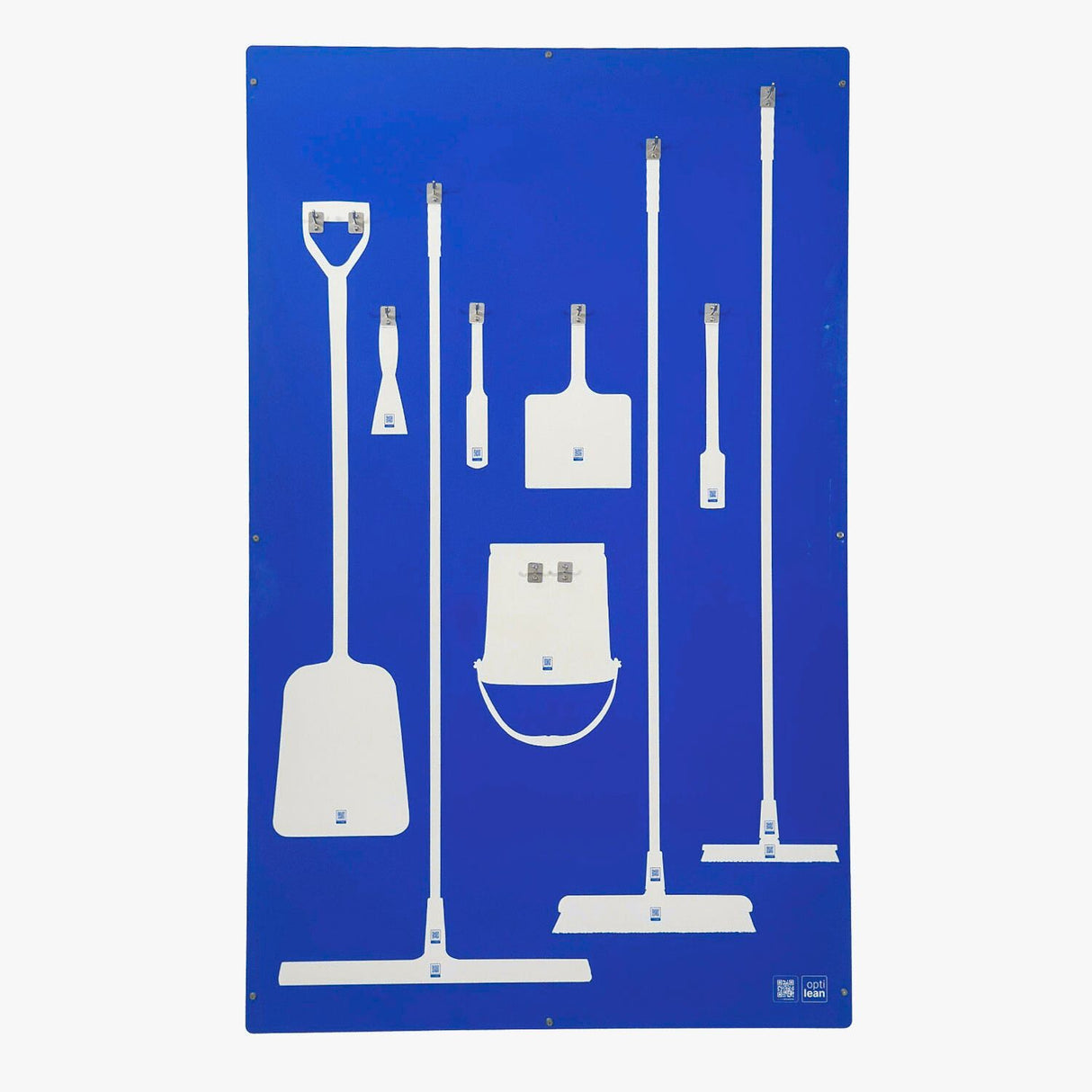 Reinigungsschattenwand Blau Ohne Reinigungswerkzeuge Schattenwand