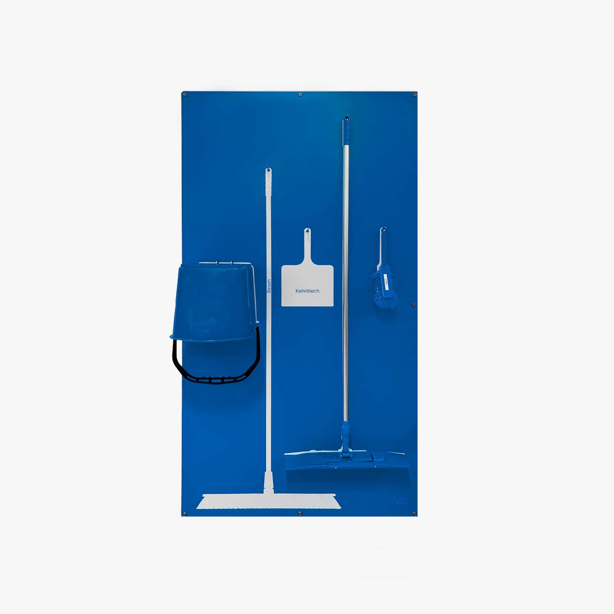 Schattenwand für Besen Blau
