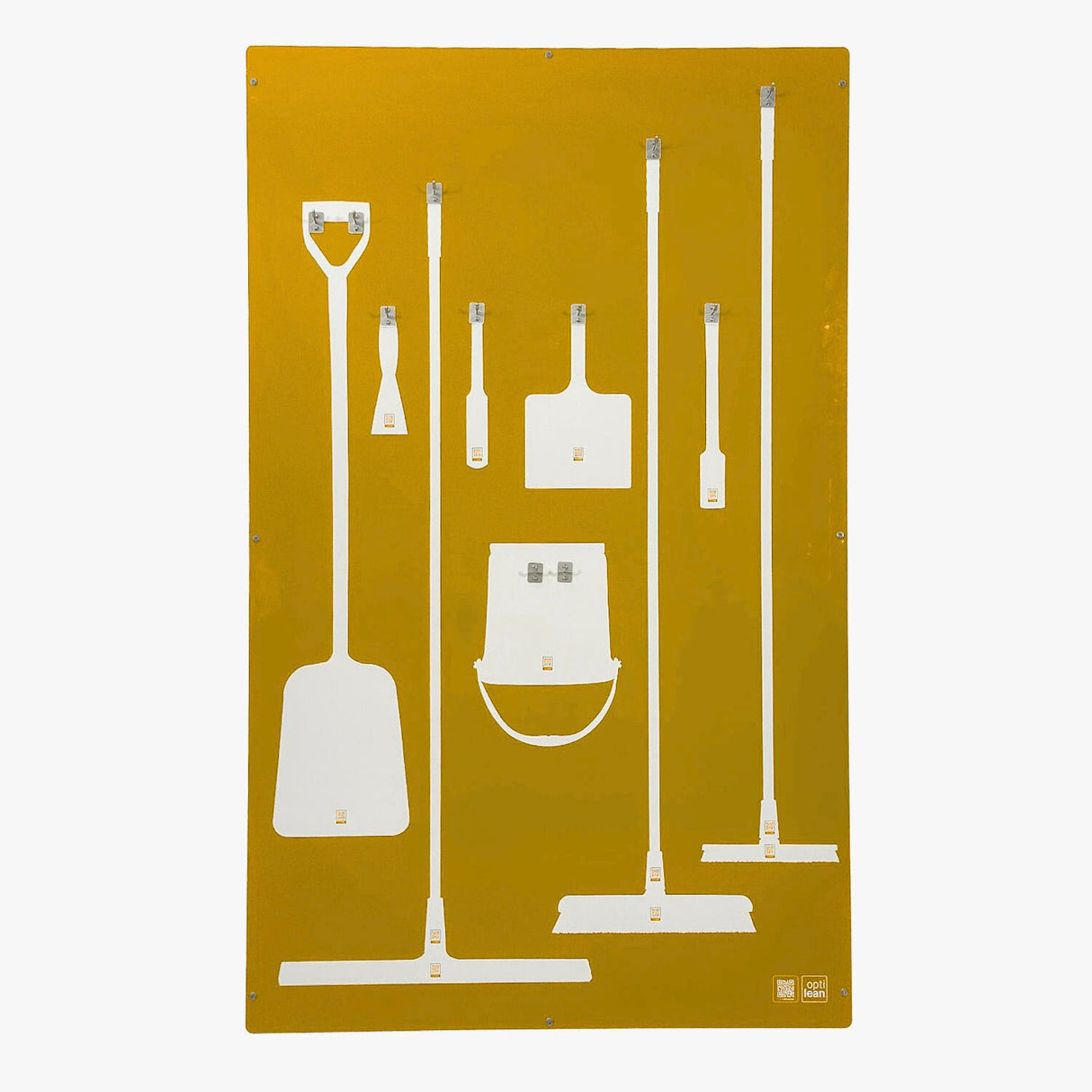 Reinigungsschattenwand Gelb Ohne Reinigungswerkzeuge Schattenwand