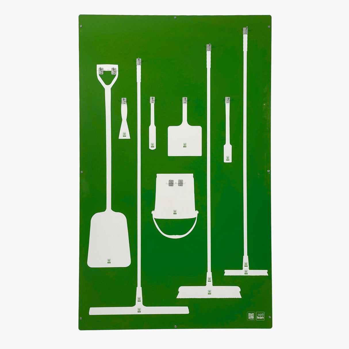 Reinigungsschattenwand Grün Ohne Reinigungswerkzeuge Schattenwand