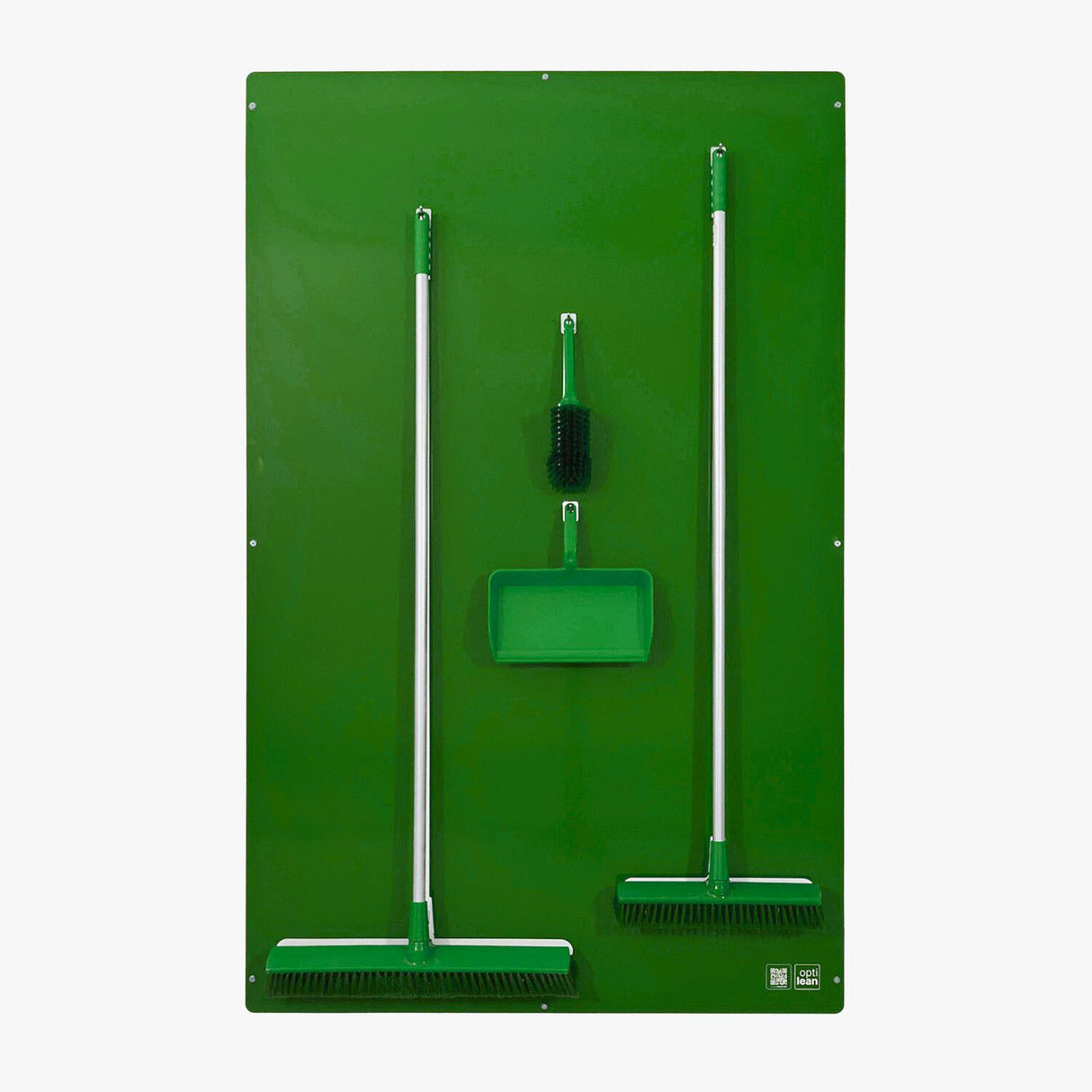 Schattenbrett zur Aufbewahrung von Reinigungsutensilien (1210x1900mm) Grün Schattenwand mit Reinigungsgeräte Schattenwand