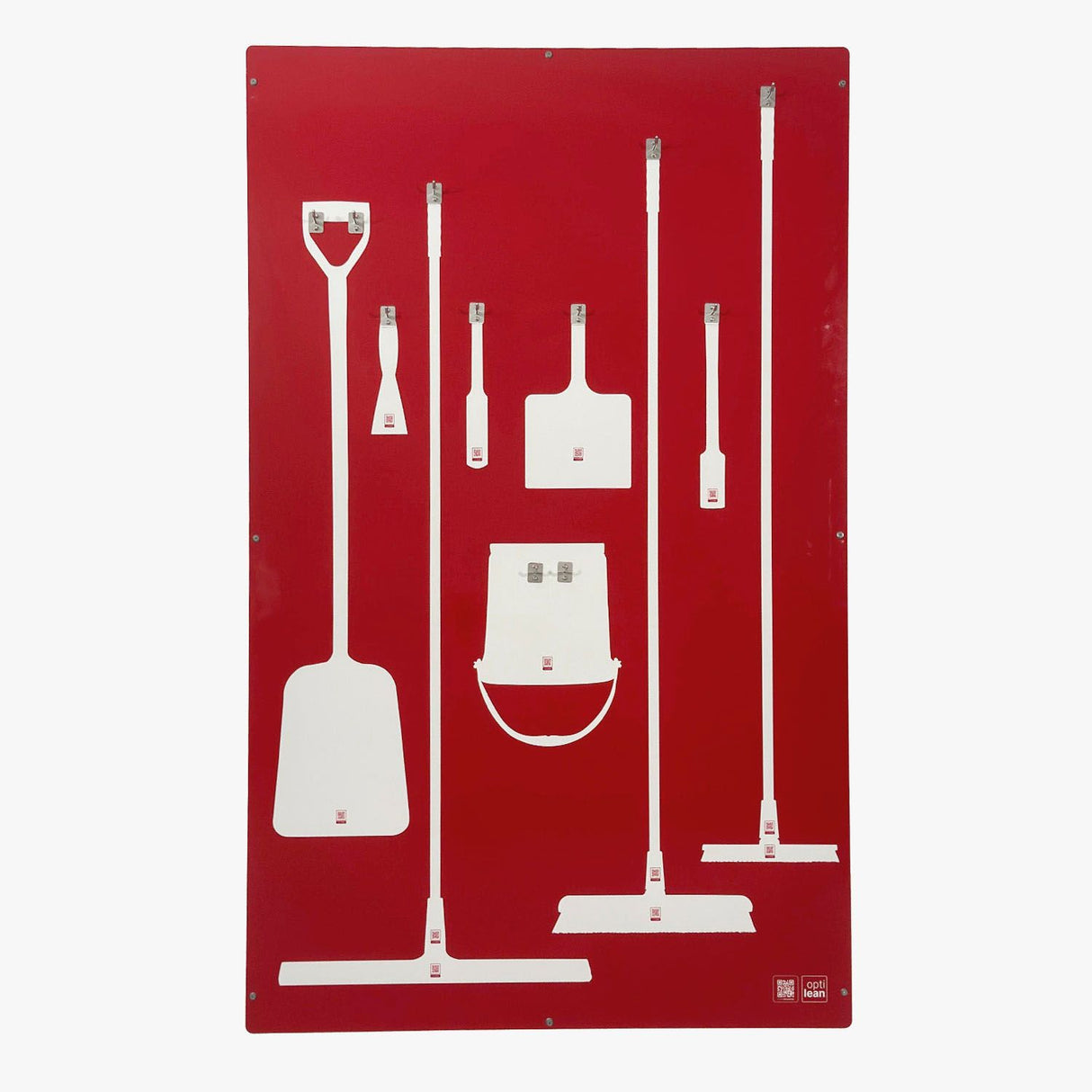 Reinigungsschattenwand Rot Ohne Reinigungswerkzeuge Schattenwand