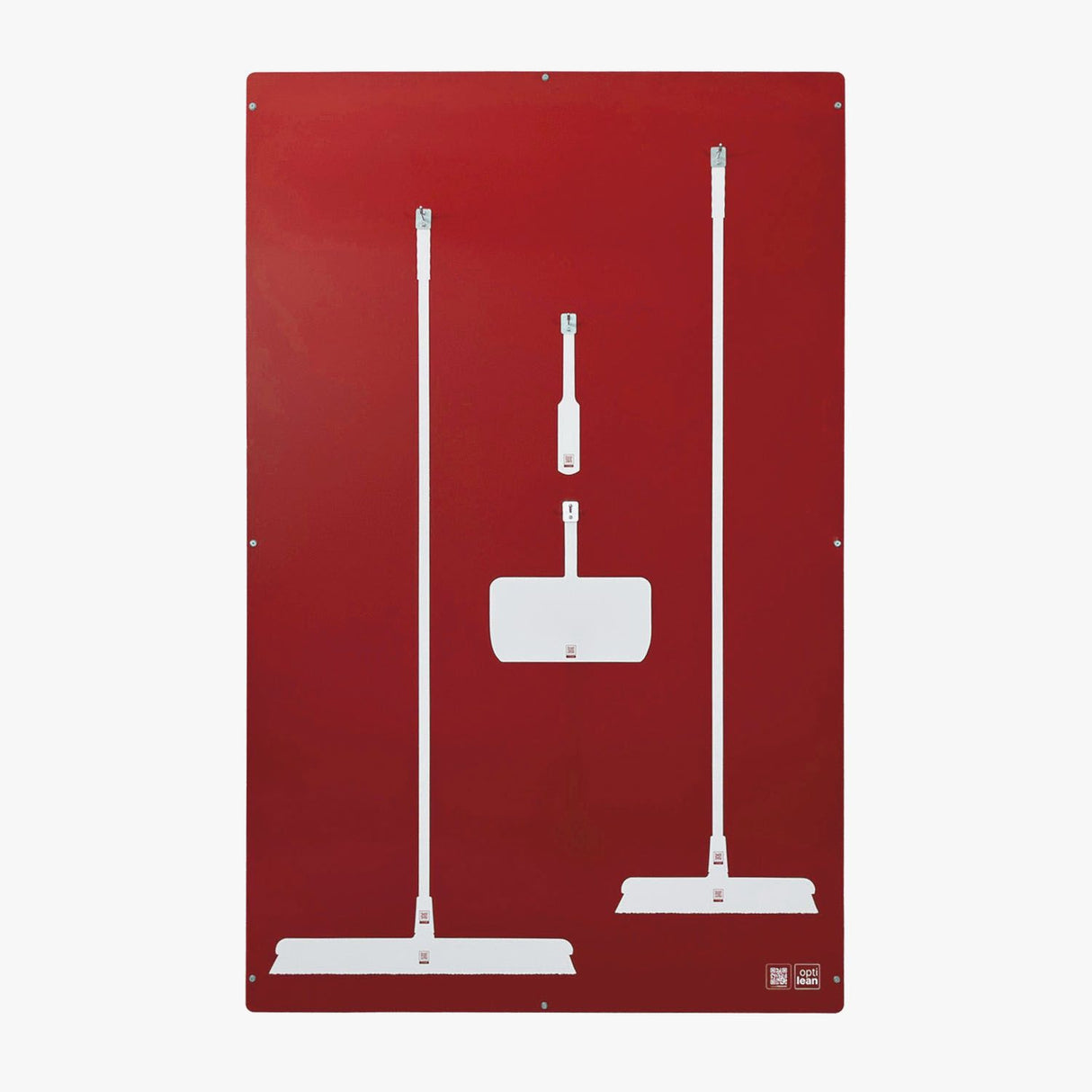 Schattenbrett zur Aufbewahrung von Reinigungsutensilien (1210x1900mm) Rot Schattenwand ohne Reinigungsgeräte Schattenwand
