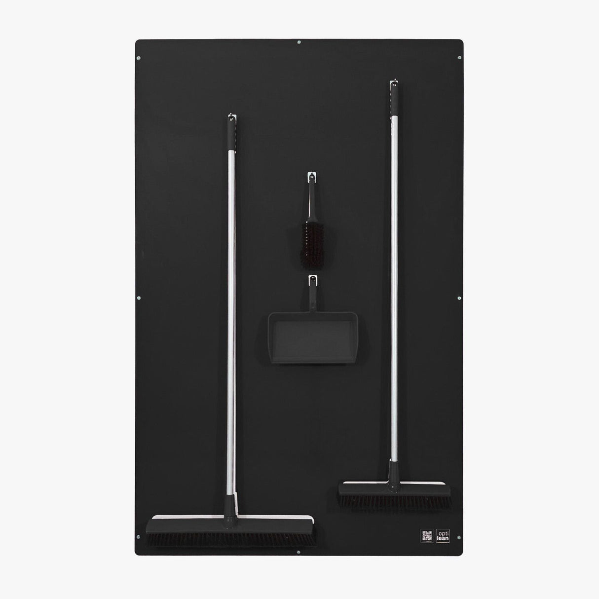 Schattenbrett zur Aufbewahrung von Reinigungsutensilien (1210x1900mm) Schwarz Schattenwand mit Reinigungsgeräte Schattenwand