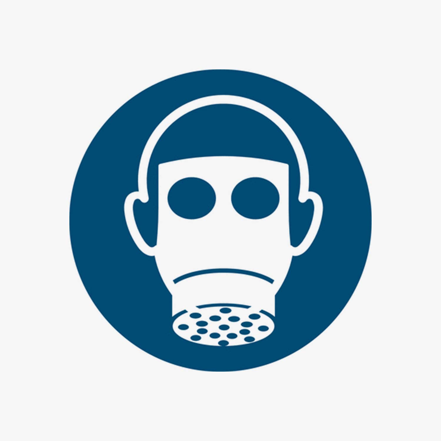 Gebotszeichen schwerer Atemschutz