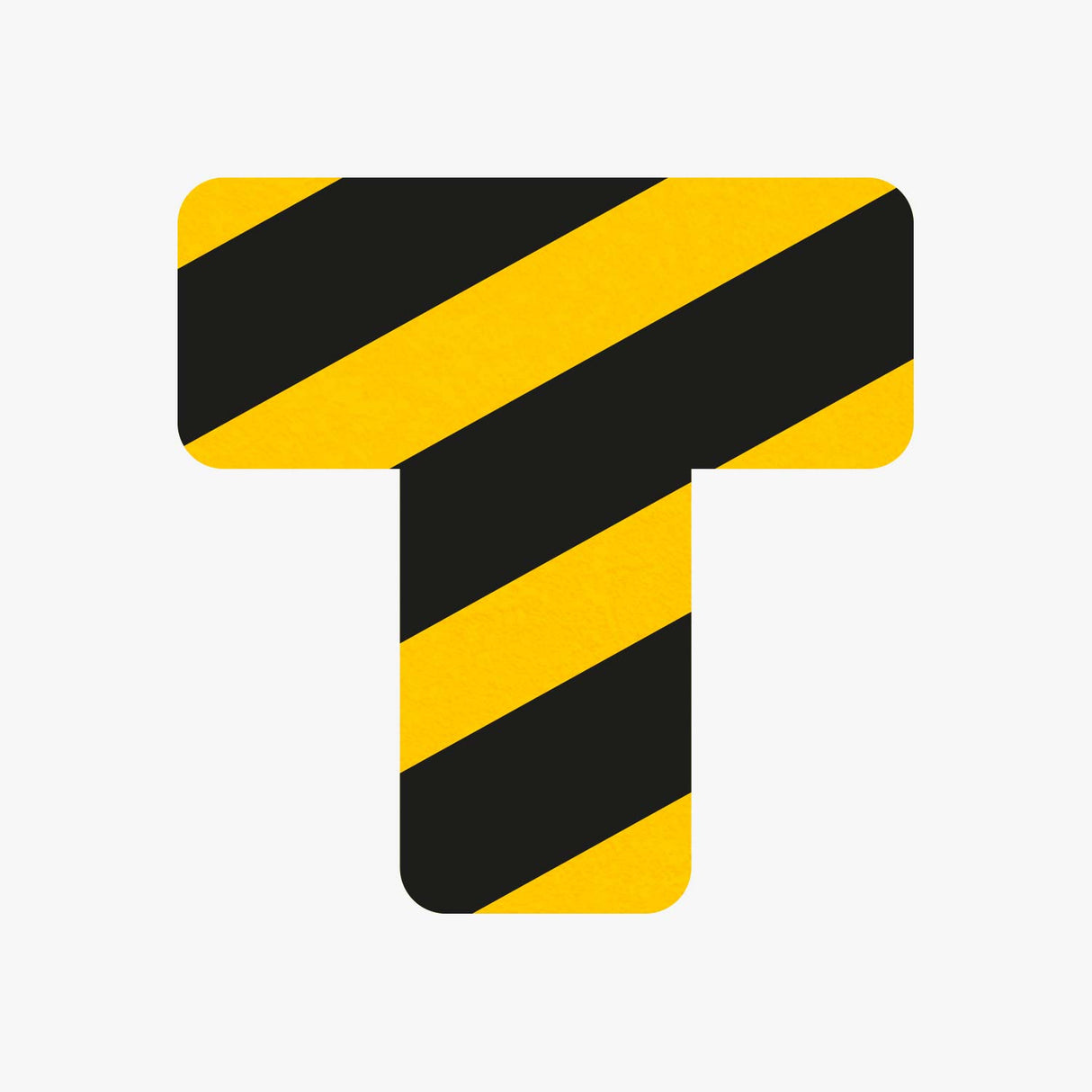 Bodenmarkierung T-Stück - 50mm x 150mm - 25 Stück schwarz-gelb