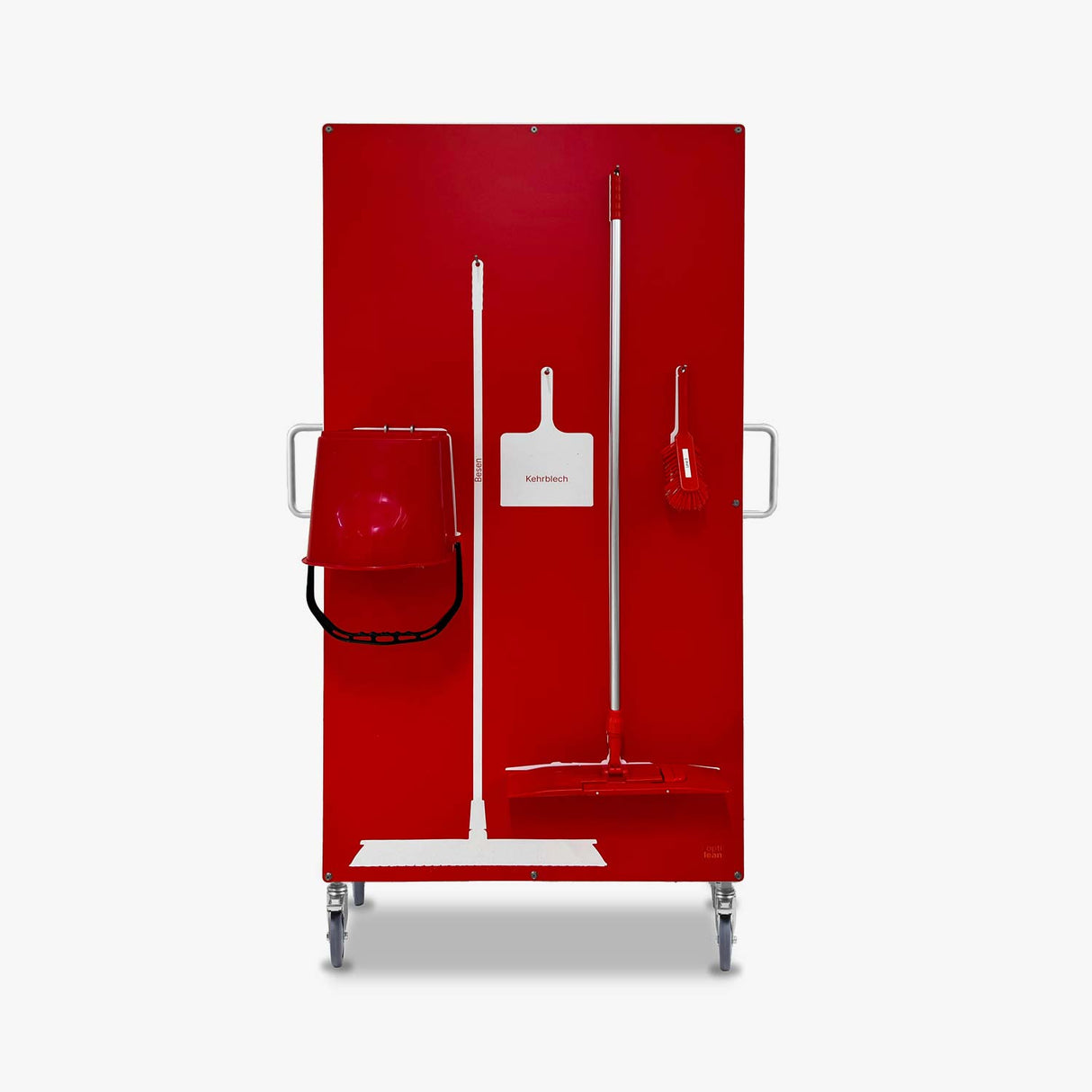 Schattenwand auf einem Rollwagen aus Edelstahl Rot 1210 mm x 1900 mm